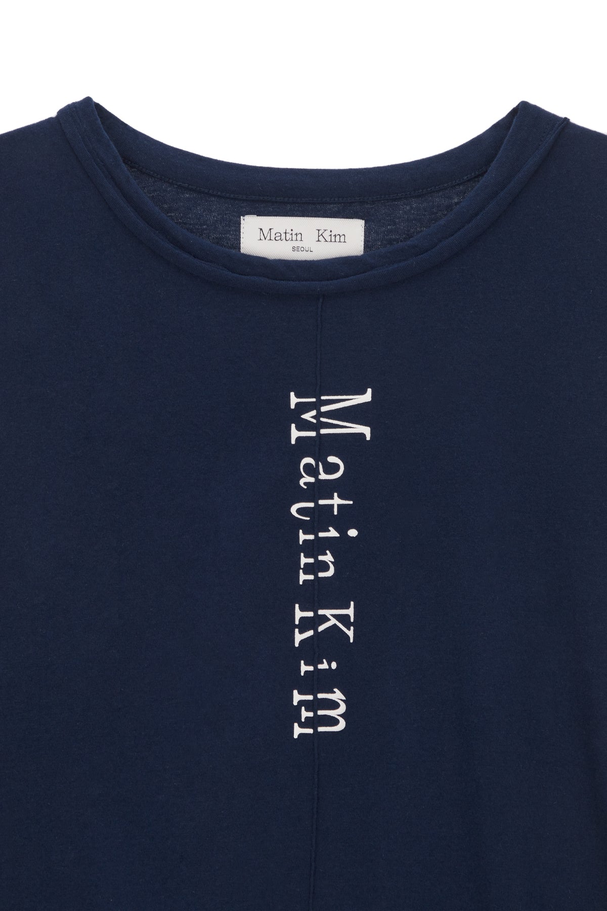 MATIN PINTUCK CROP TOP IN NAVY