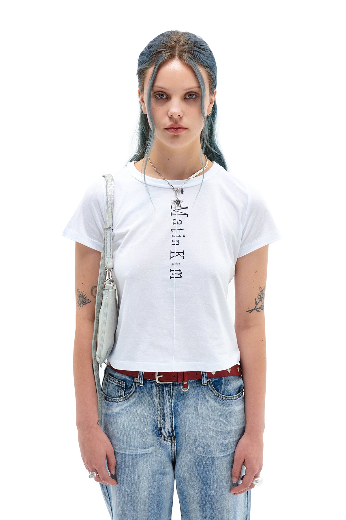 MATIN PINTUCK CROP TOP IN WHITE