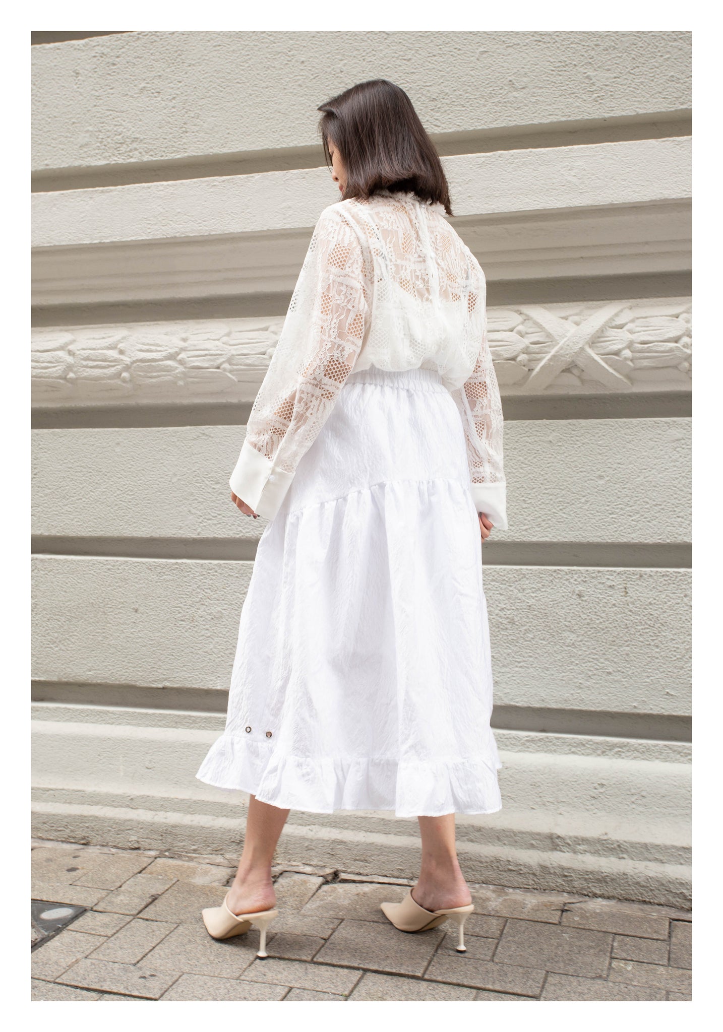 Two Ways Lace Blouse White - whoami