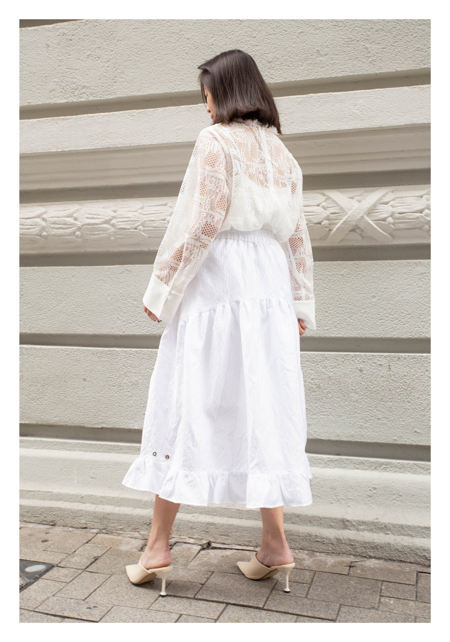 Two Ways Lace Blouse White - whoami