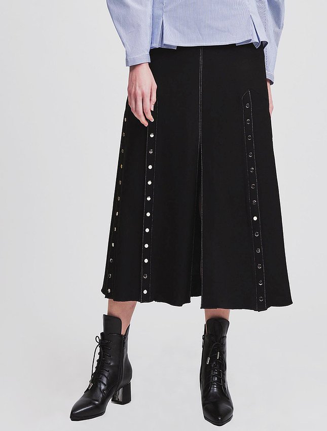 Snapped Slit Skirt - whoami