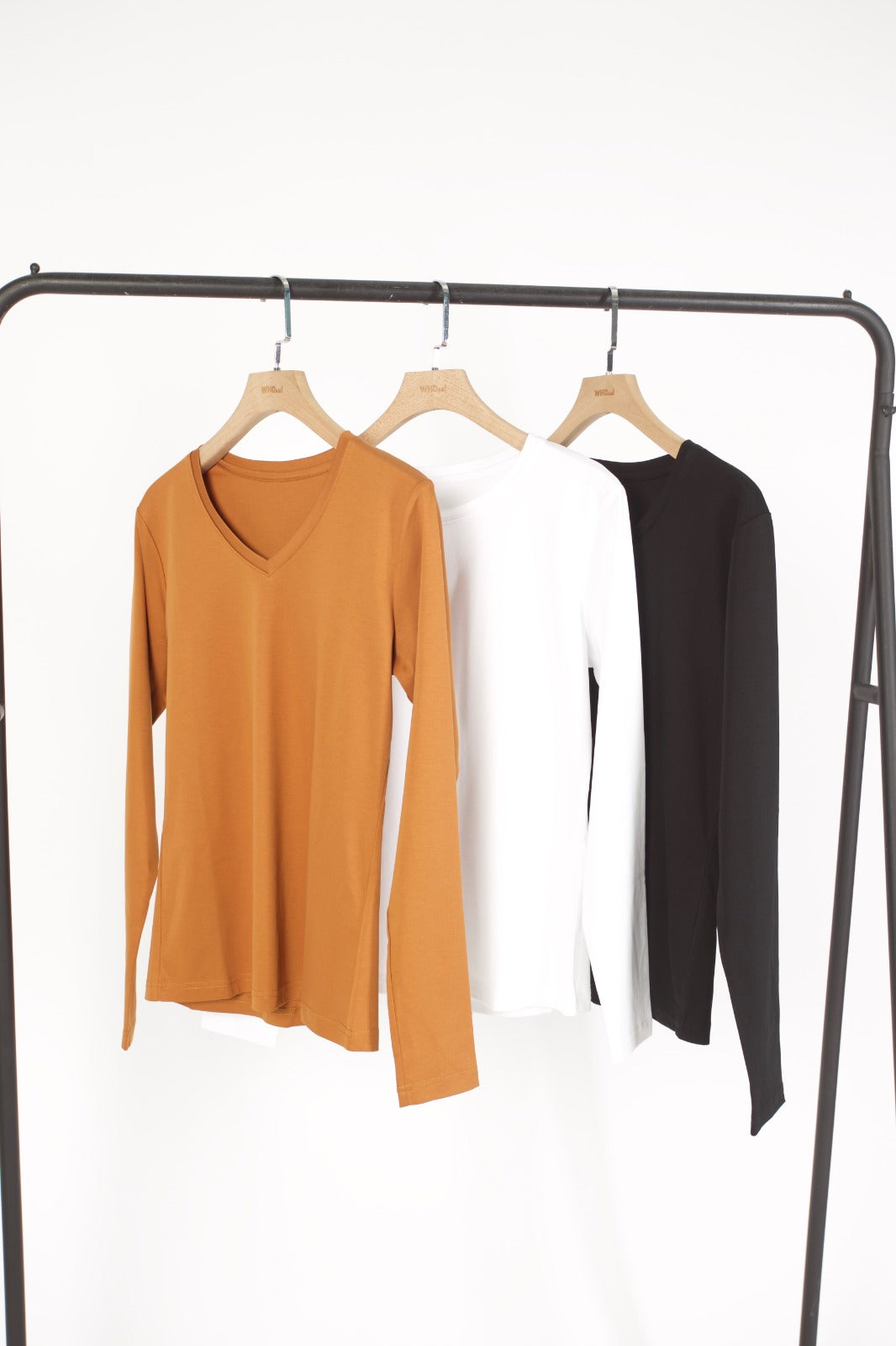 Essential Quality V Neck Long Sleeve Tee