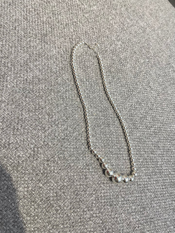925 Silver Gradient Beads Necklace