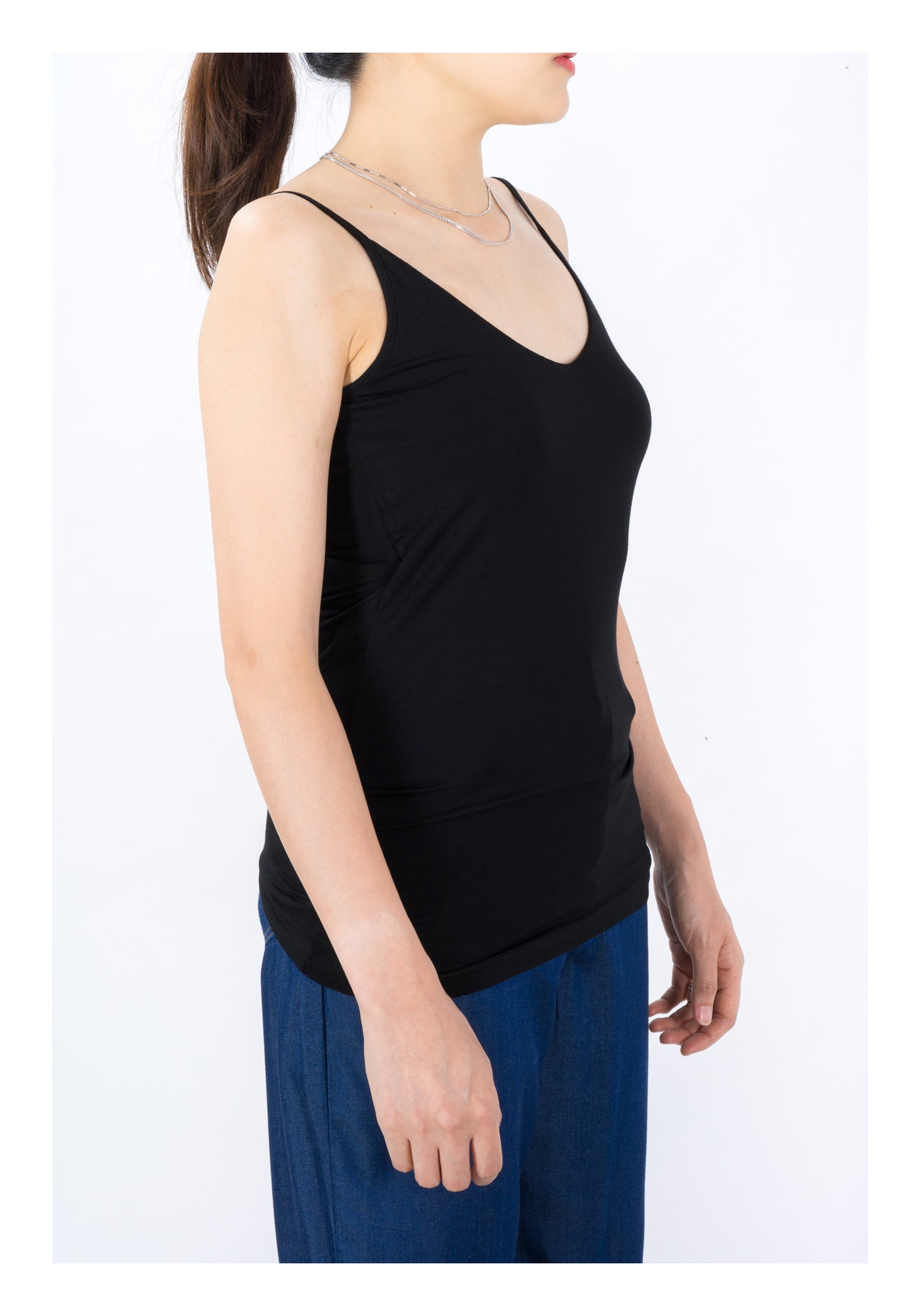 V Neck Vest Black - whoami