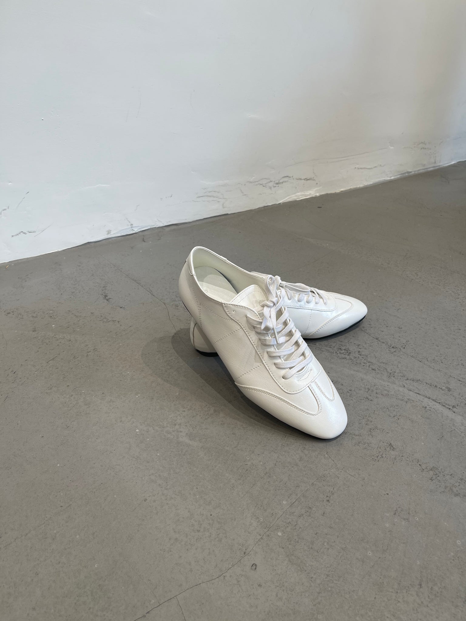 Slim Faux Leather Sneaker White