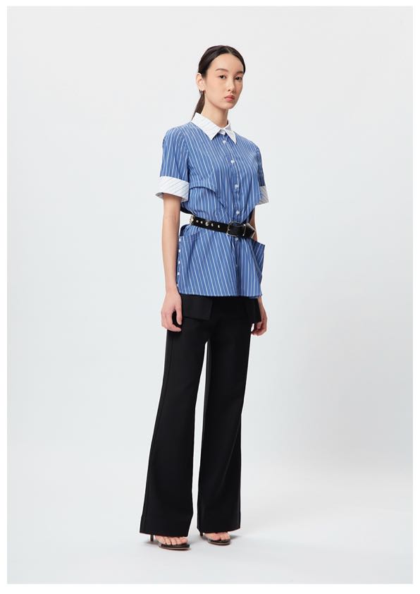Structural Waistline Shirt Stripe