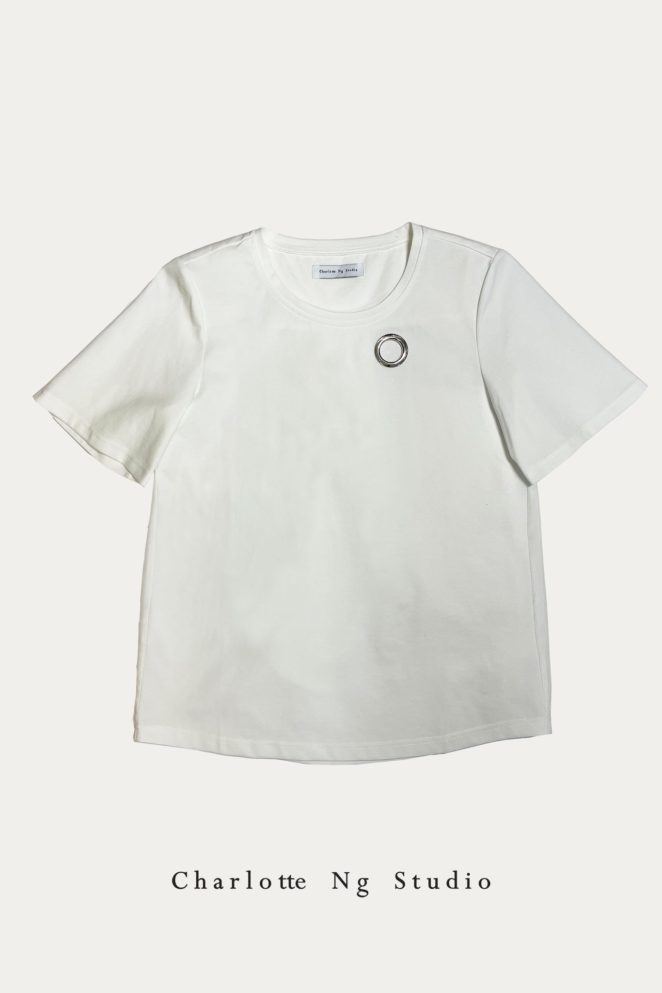 Eyelet Premium Tee White