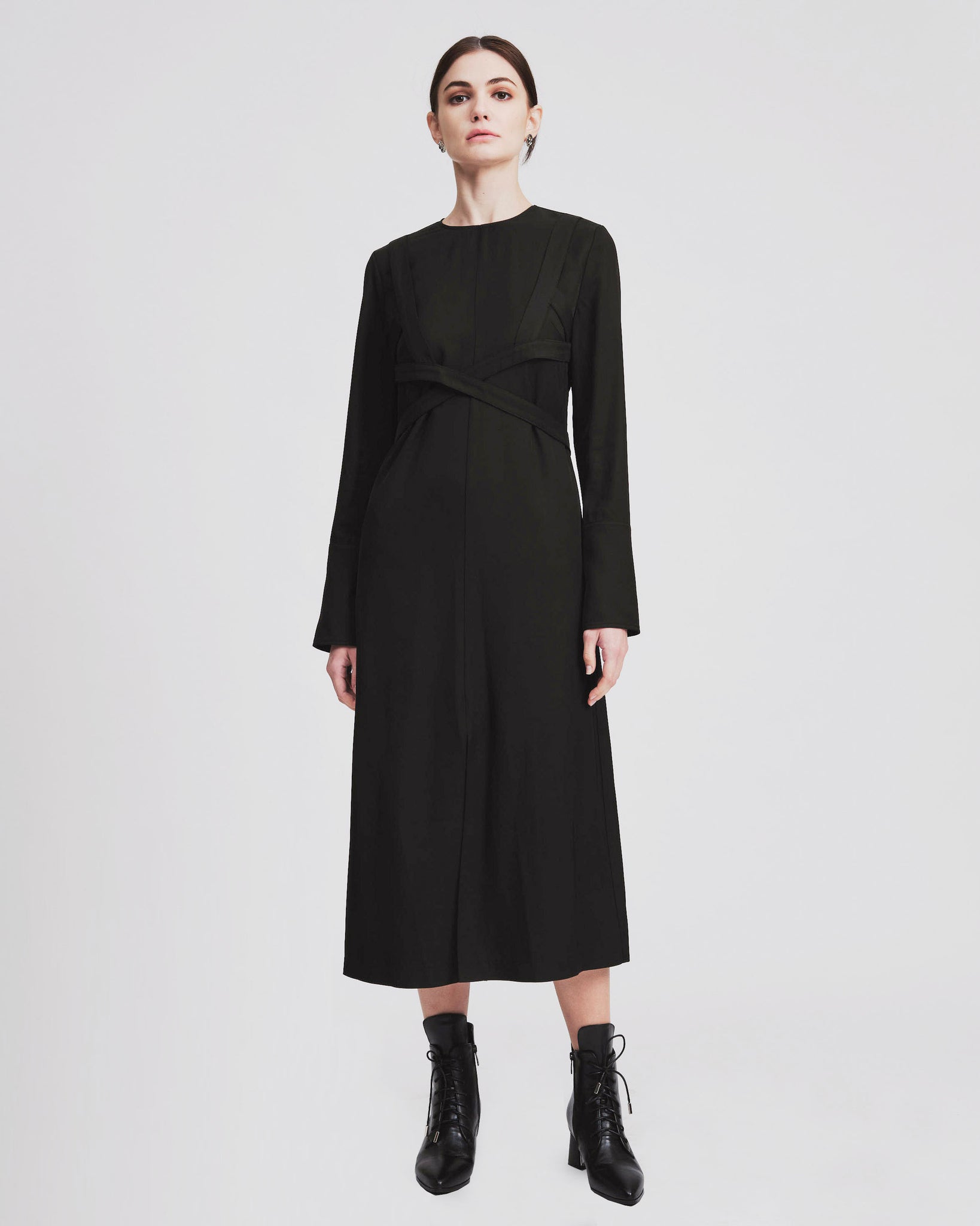 Back Snapped Corset Dress - whoami