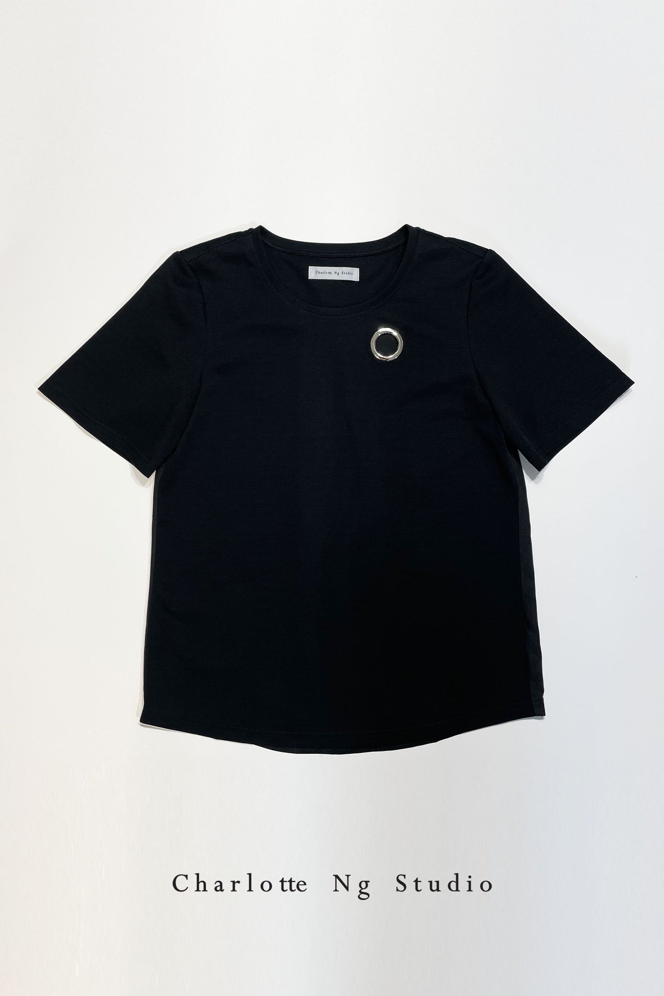 Eyelet Premium Tee Black