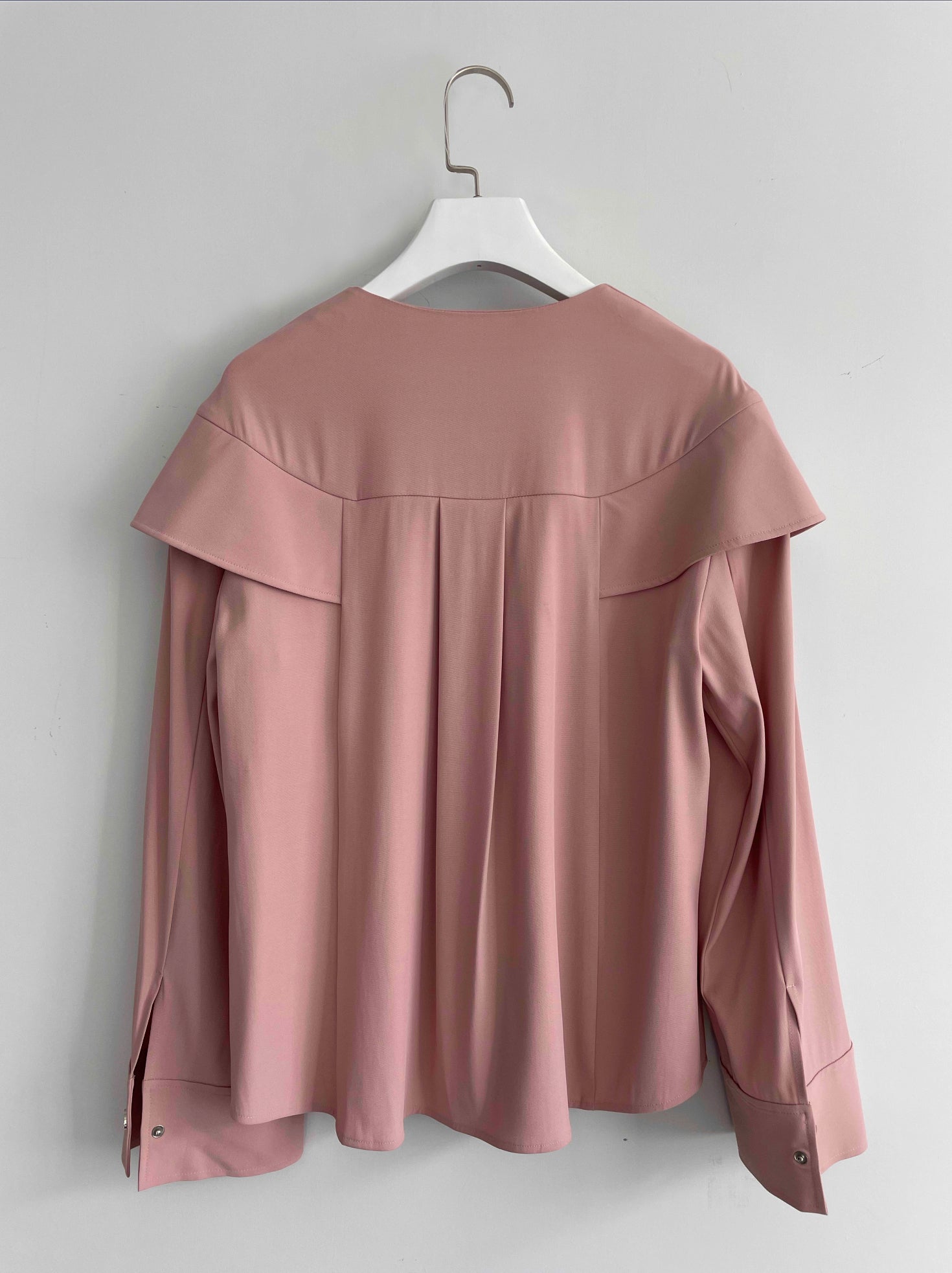 Pocket Ruffles Shirt Pink