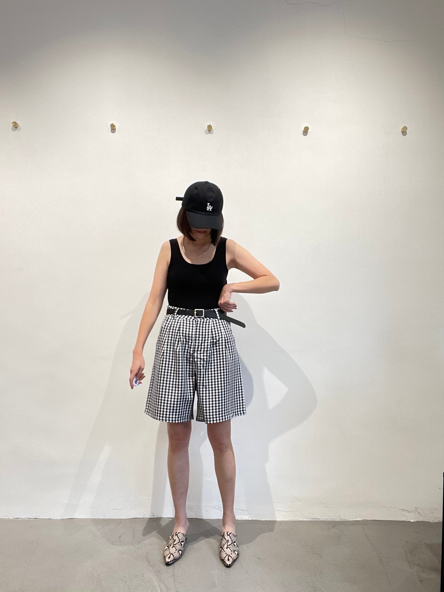 Checker Bermuda Shorts B&W