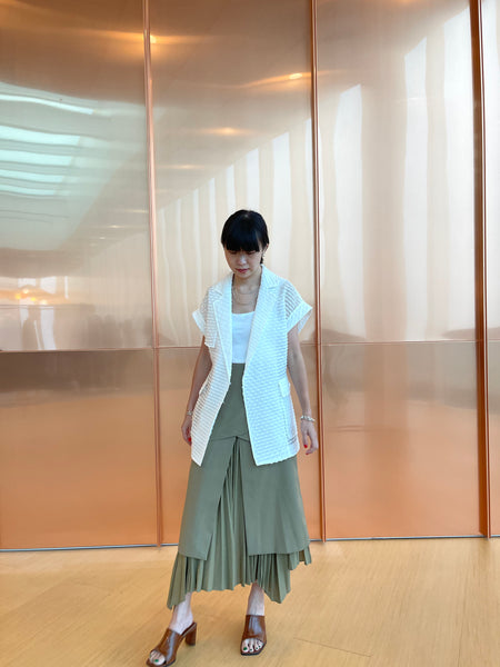 Dream Sky And Sunshine See-Through Gilet White