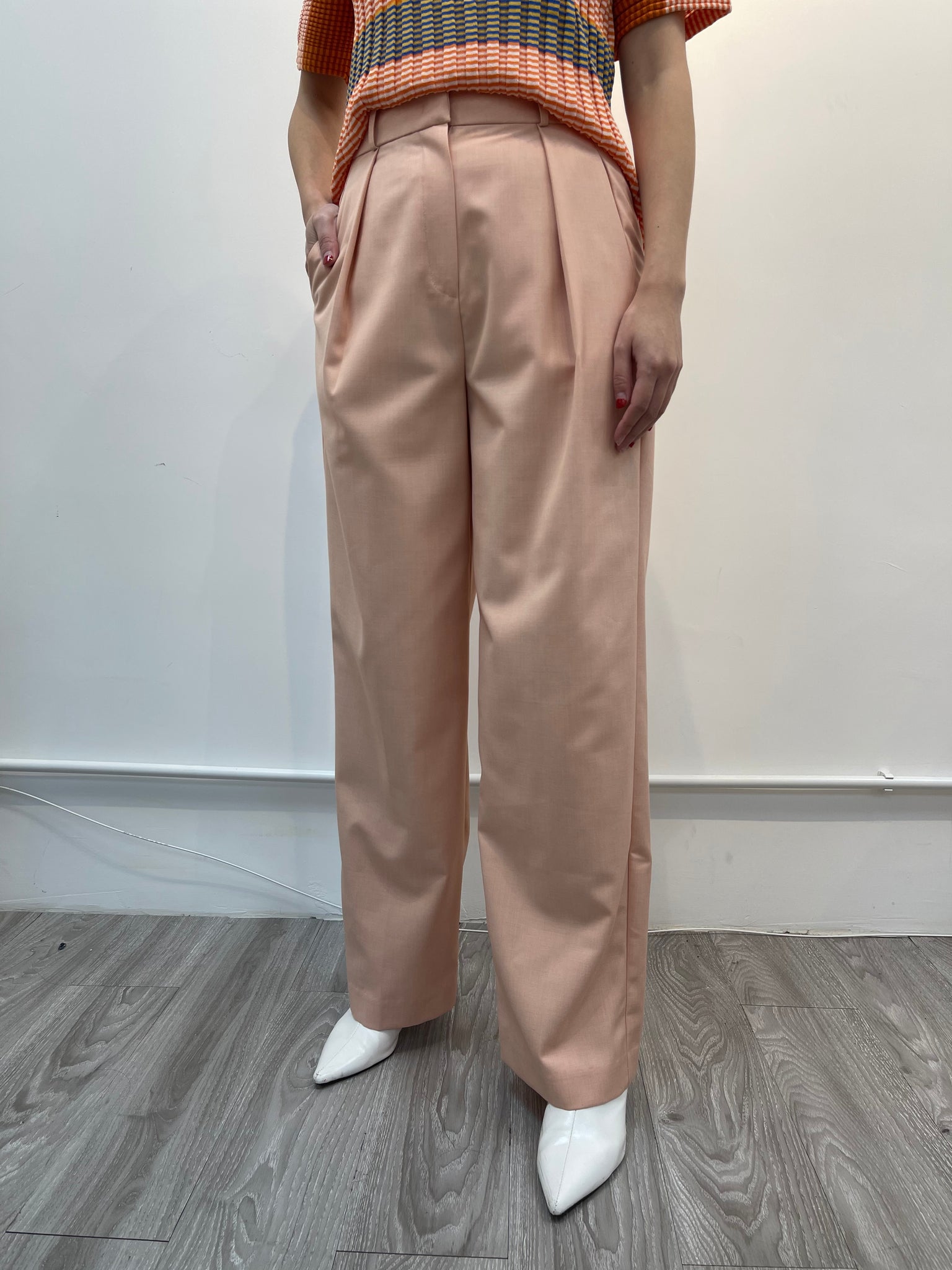 Daily Nice Cut Pants Light Pink