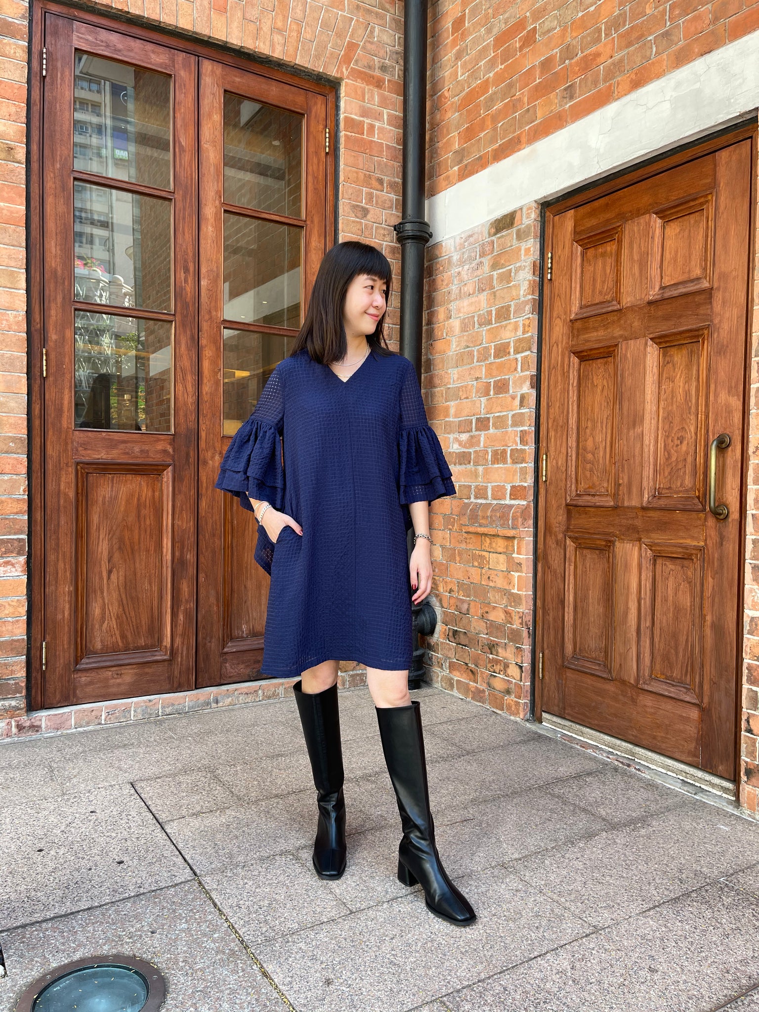 Modern Queen Dress Navy