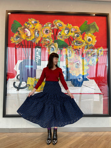 Floral Fairy Skirt Navy