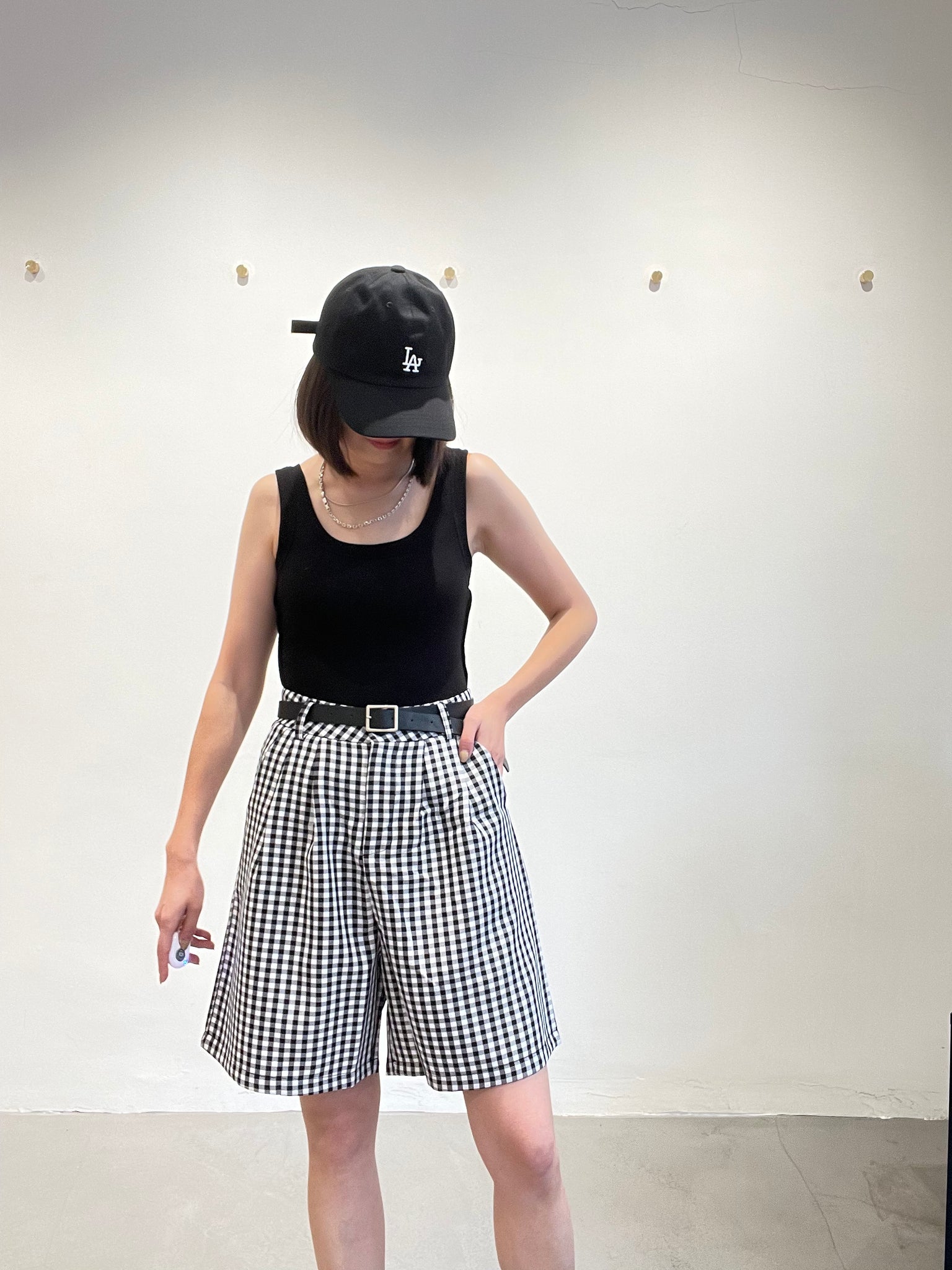 Checker Bermuda Shorts B&W