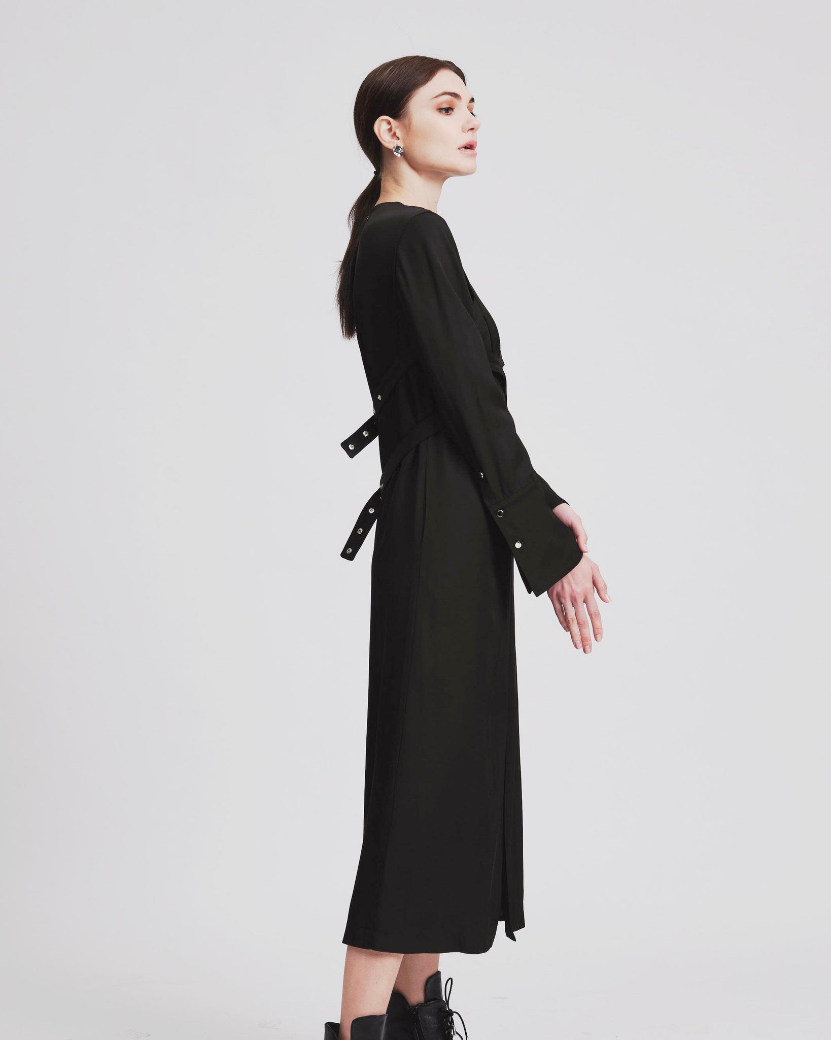 Back Snapped Corset Dress - whoami