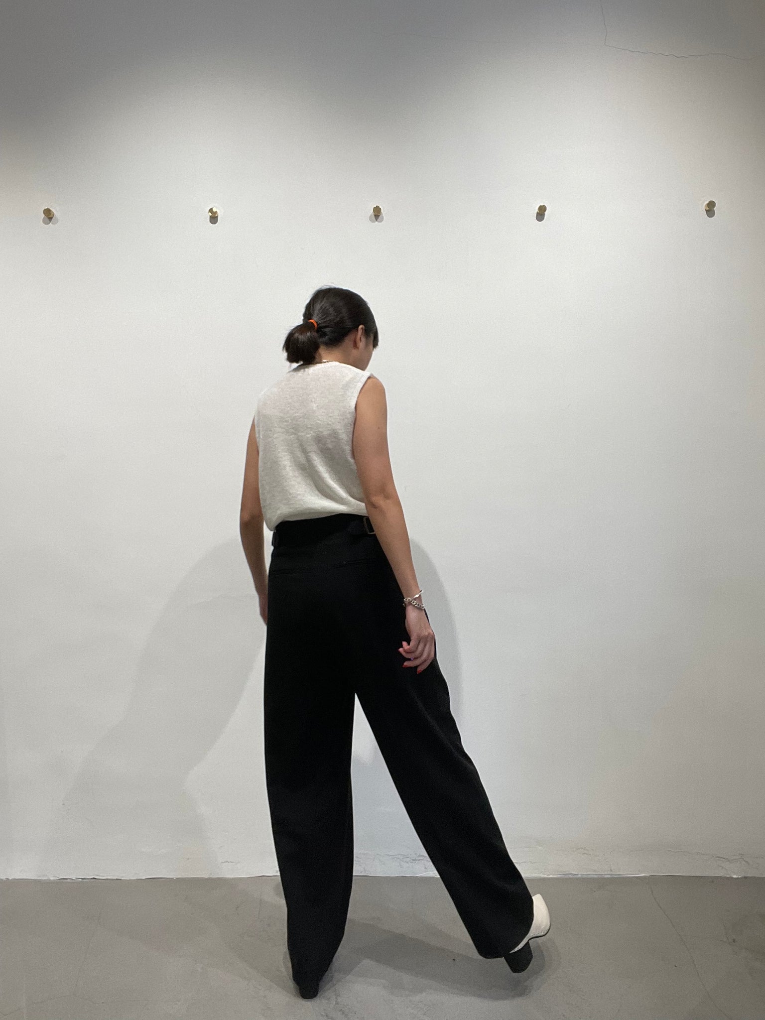Quality Side Buckle Nice Draping Pants Black