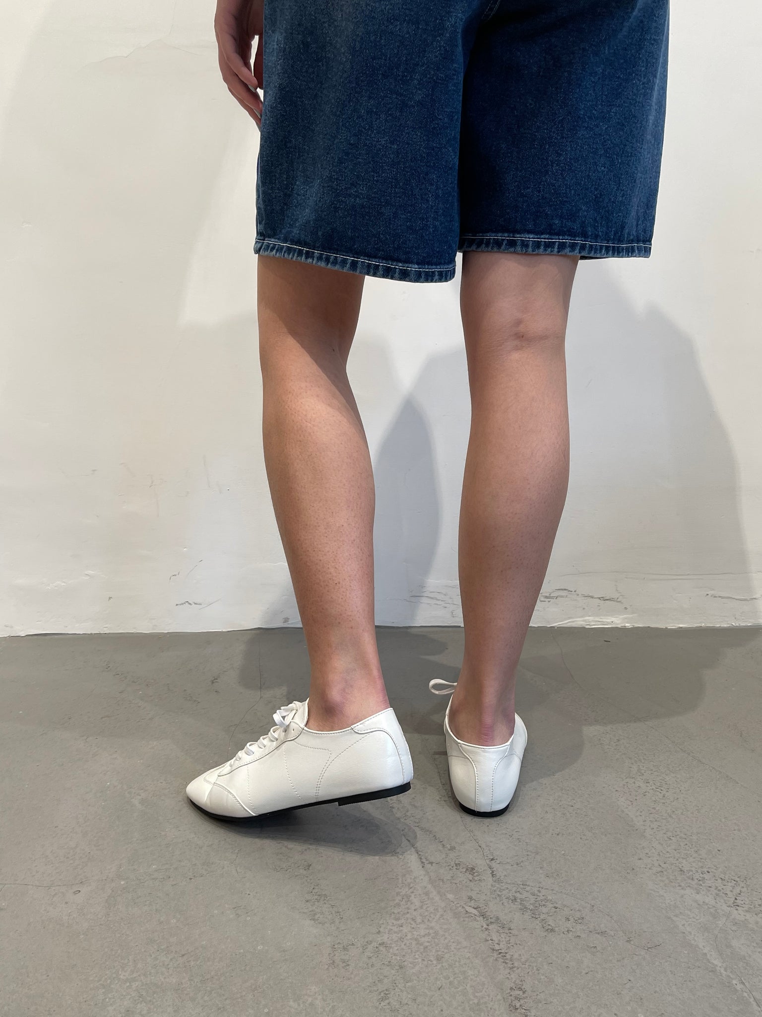 Slim Faux Leather Sneaker White