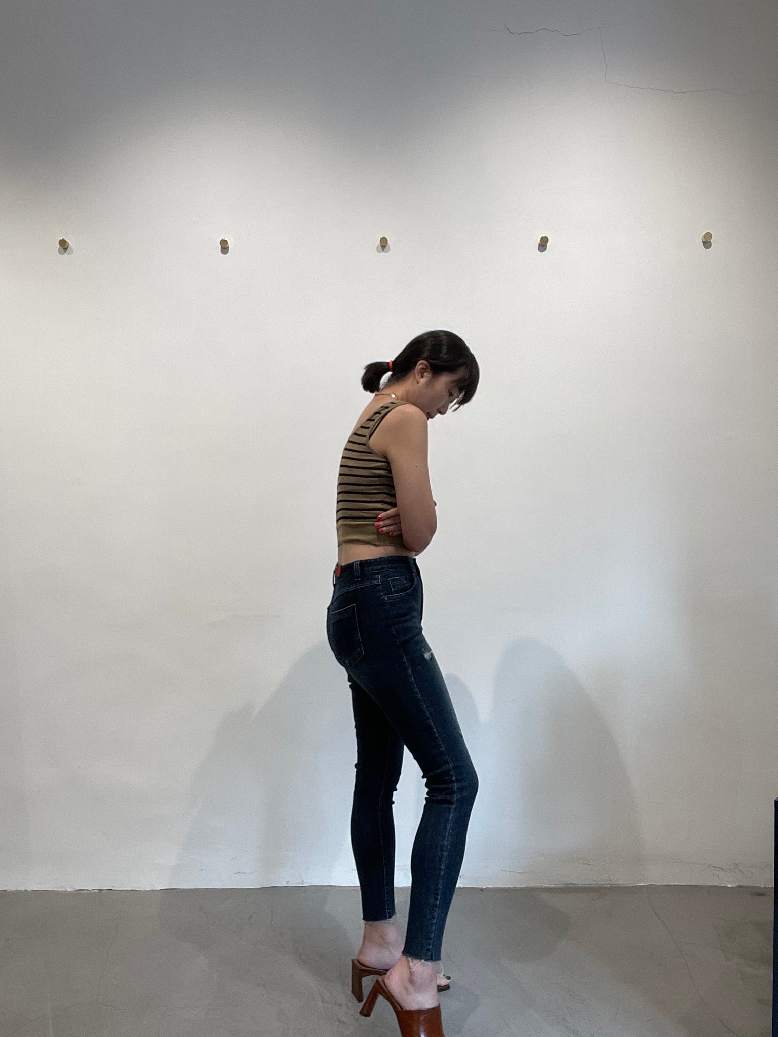 Daily Washed Dark Blue Skinny Jeans