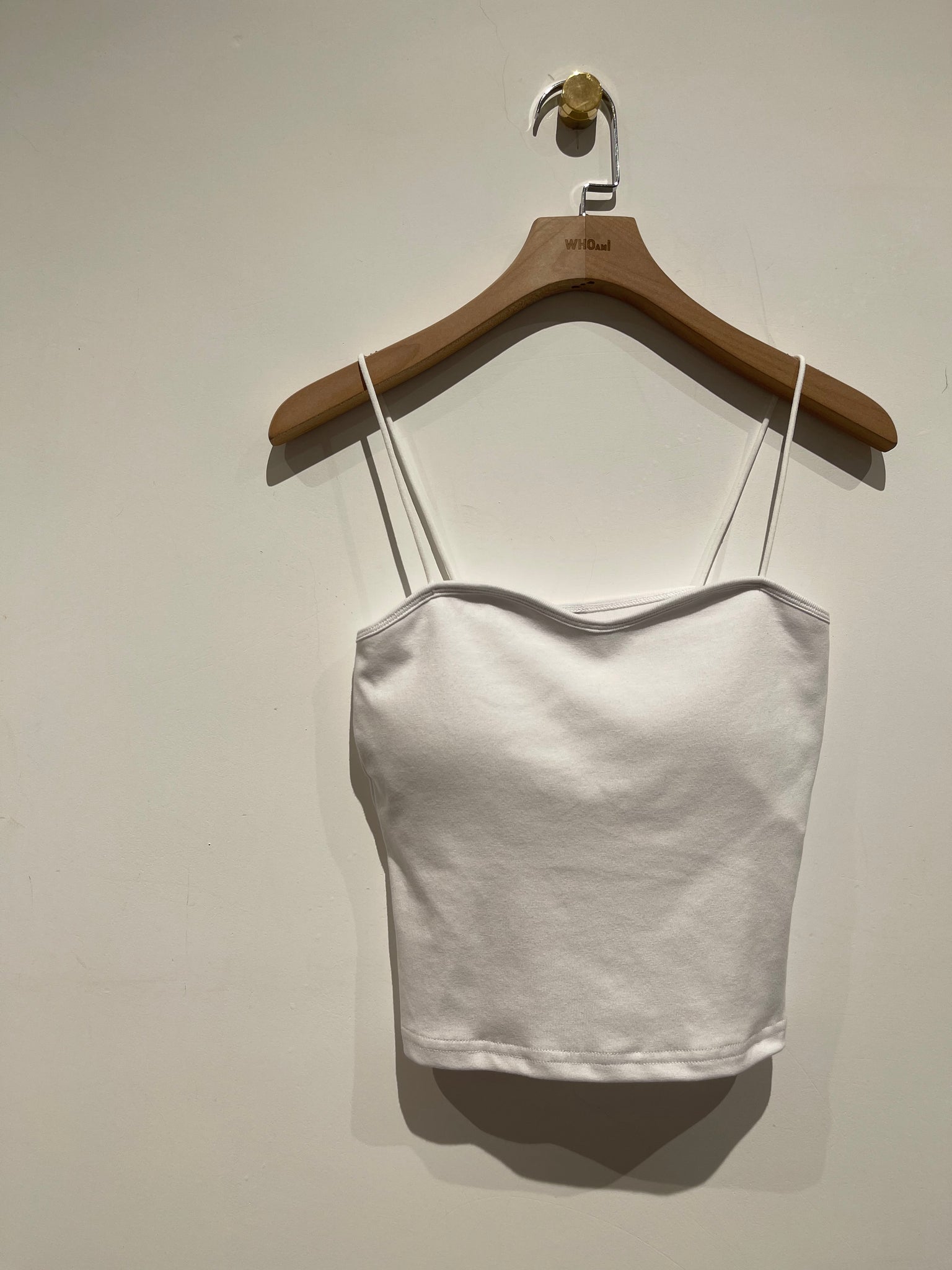 (Discontinued) Nice Edge Thin Strap Bra Top White