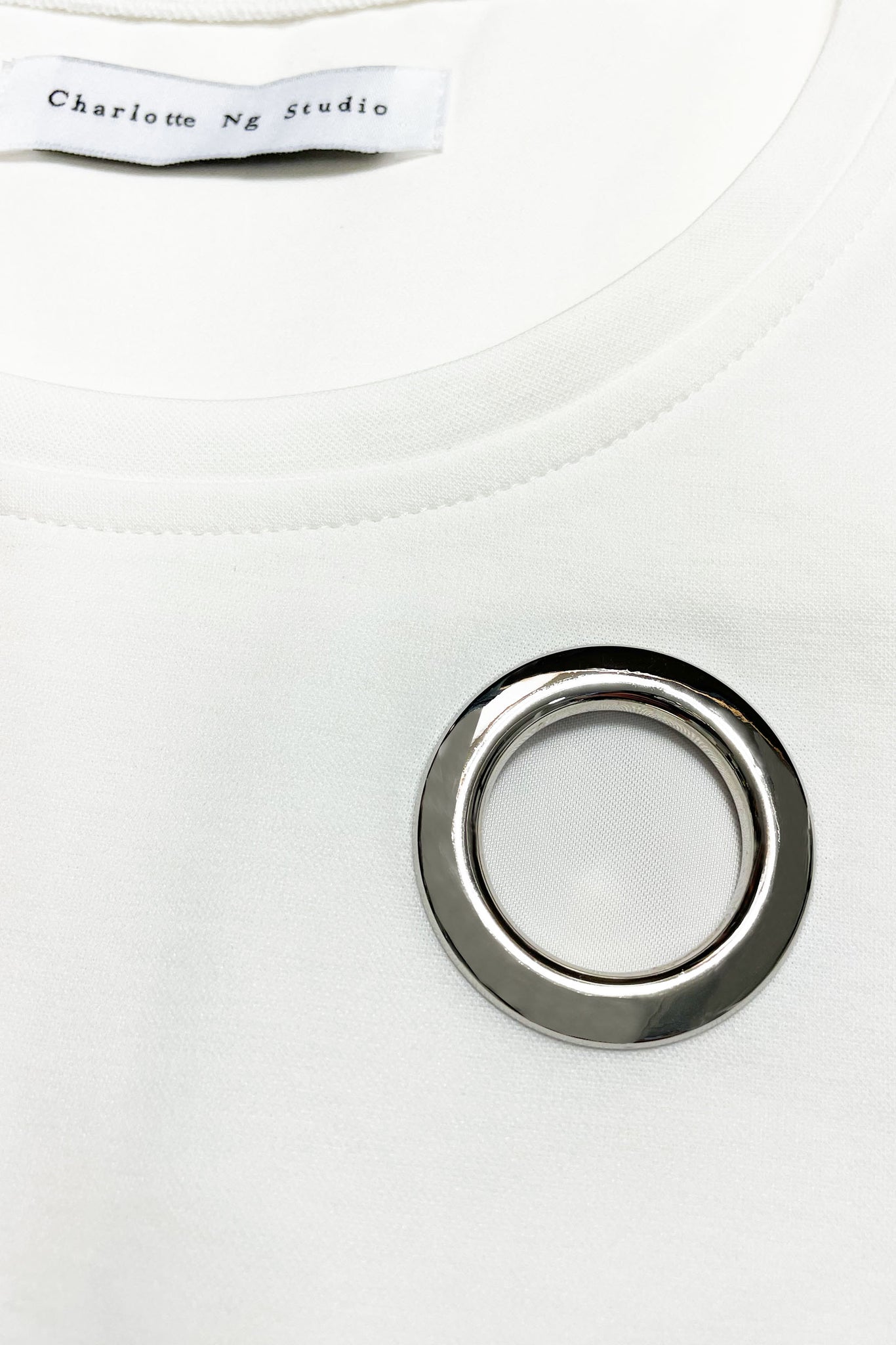 Eyelet Premium Tee White