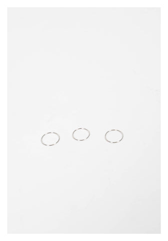 925 Silver 3 Thin Ring Set