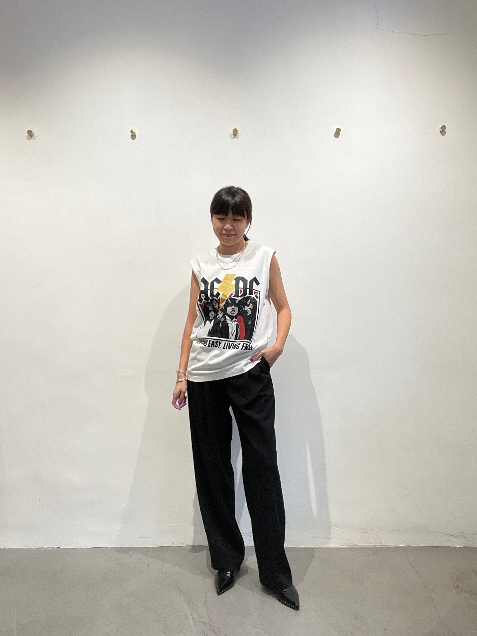Quality Side Buckle Nice Draping Pants Black