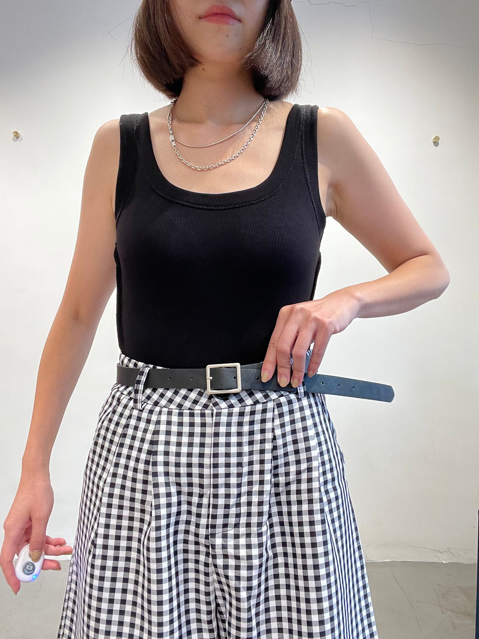 Checker Bermuda Shorts B&W