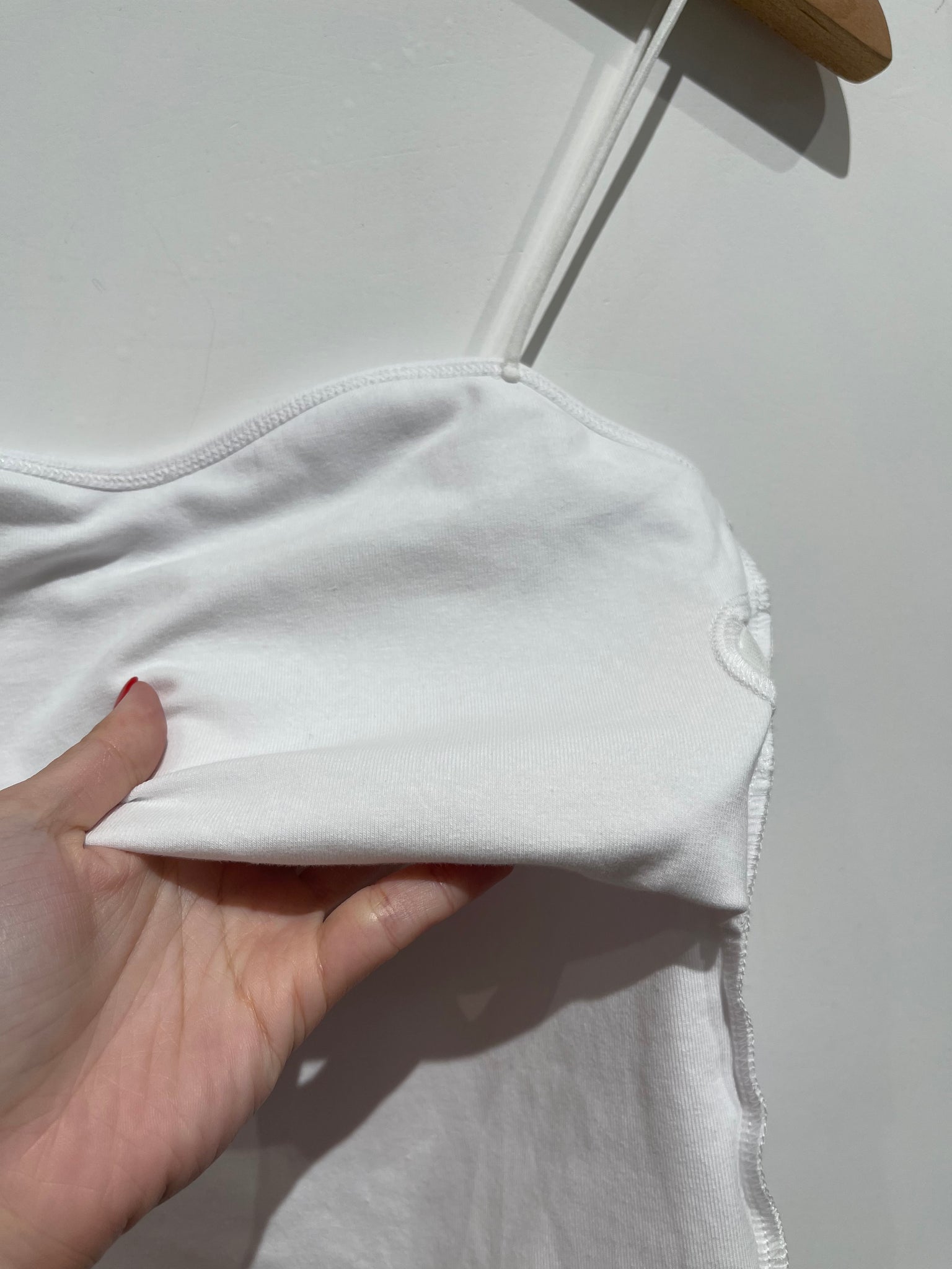 (Discontinued) Nice Edge Thin Strap Bra Top White
