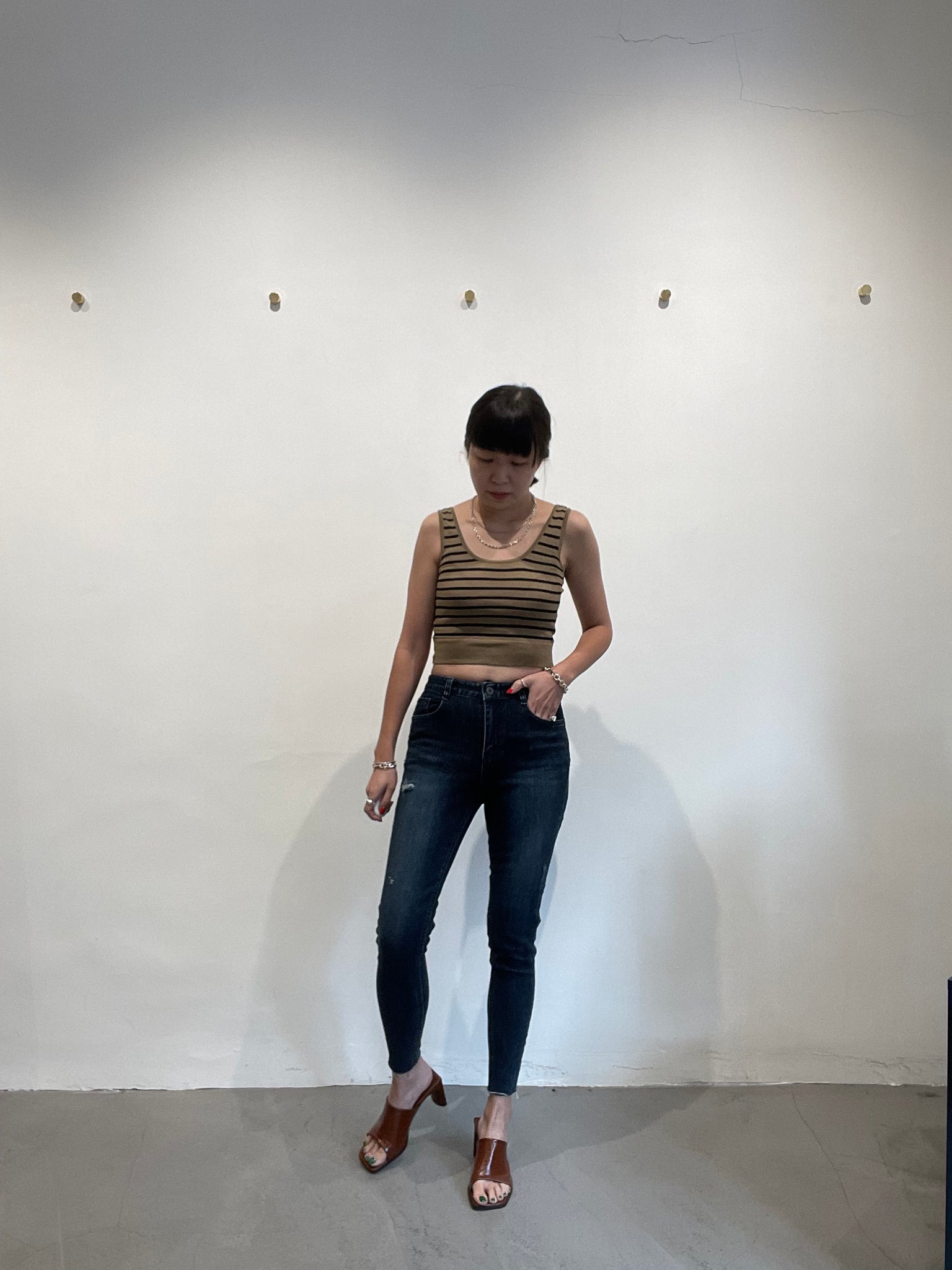 Daily Washed Dark Blue Skinny Jeans