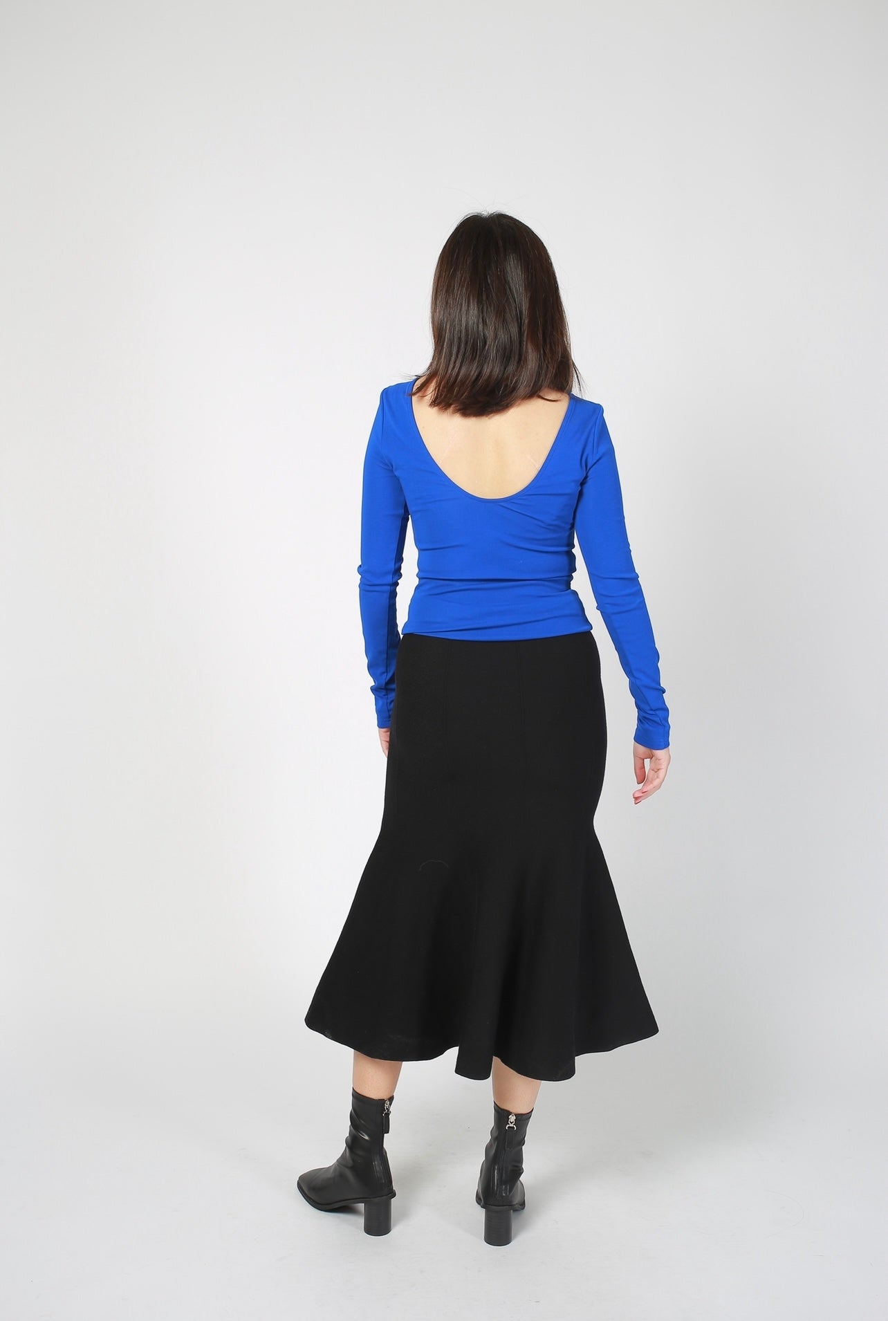 Low U Back Fit Cut Top Blue