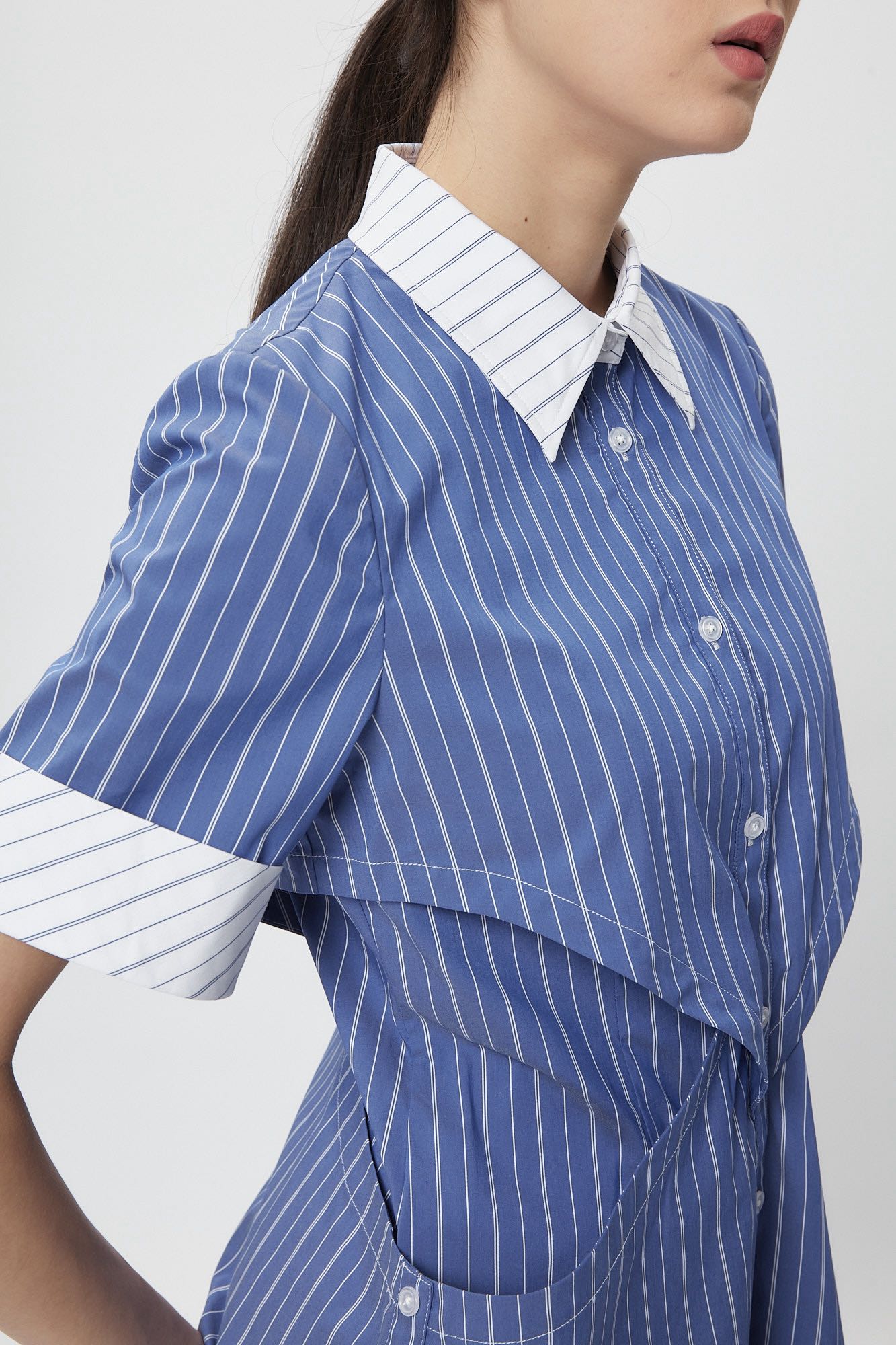 Structural Waistline Shirt Stripe