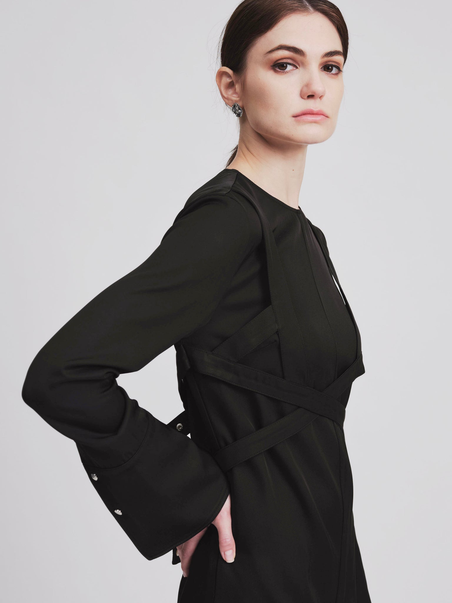 Back Snapped Corset Dress - whoami