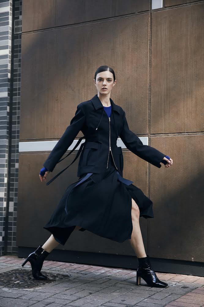 Structural Wool Jacket Navy