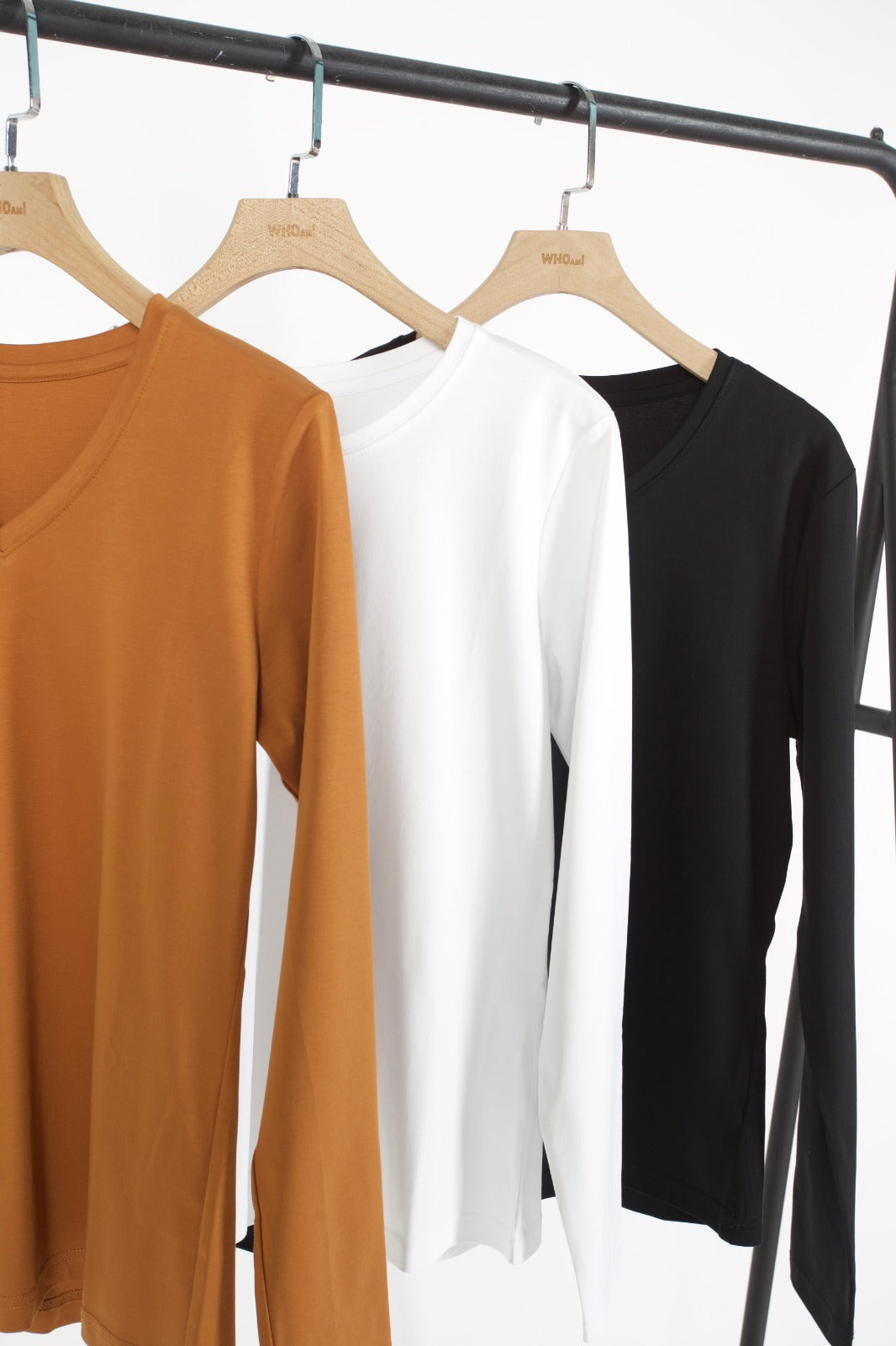 Essential Quality V Neck Long Sleeve Tee