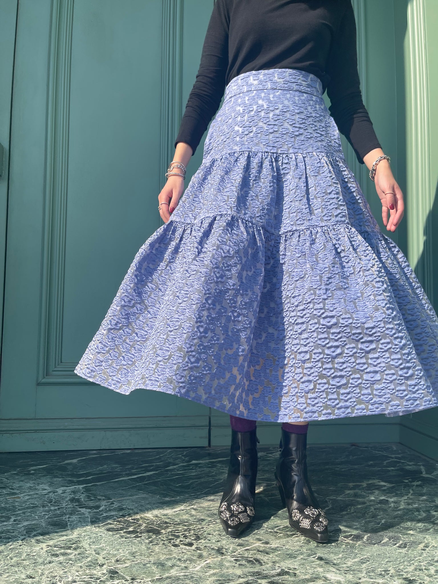 Floral Fairy Skirt Pale Blue
