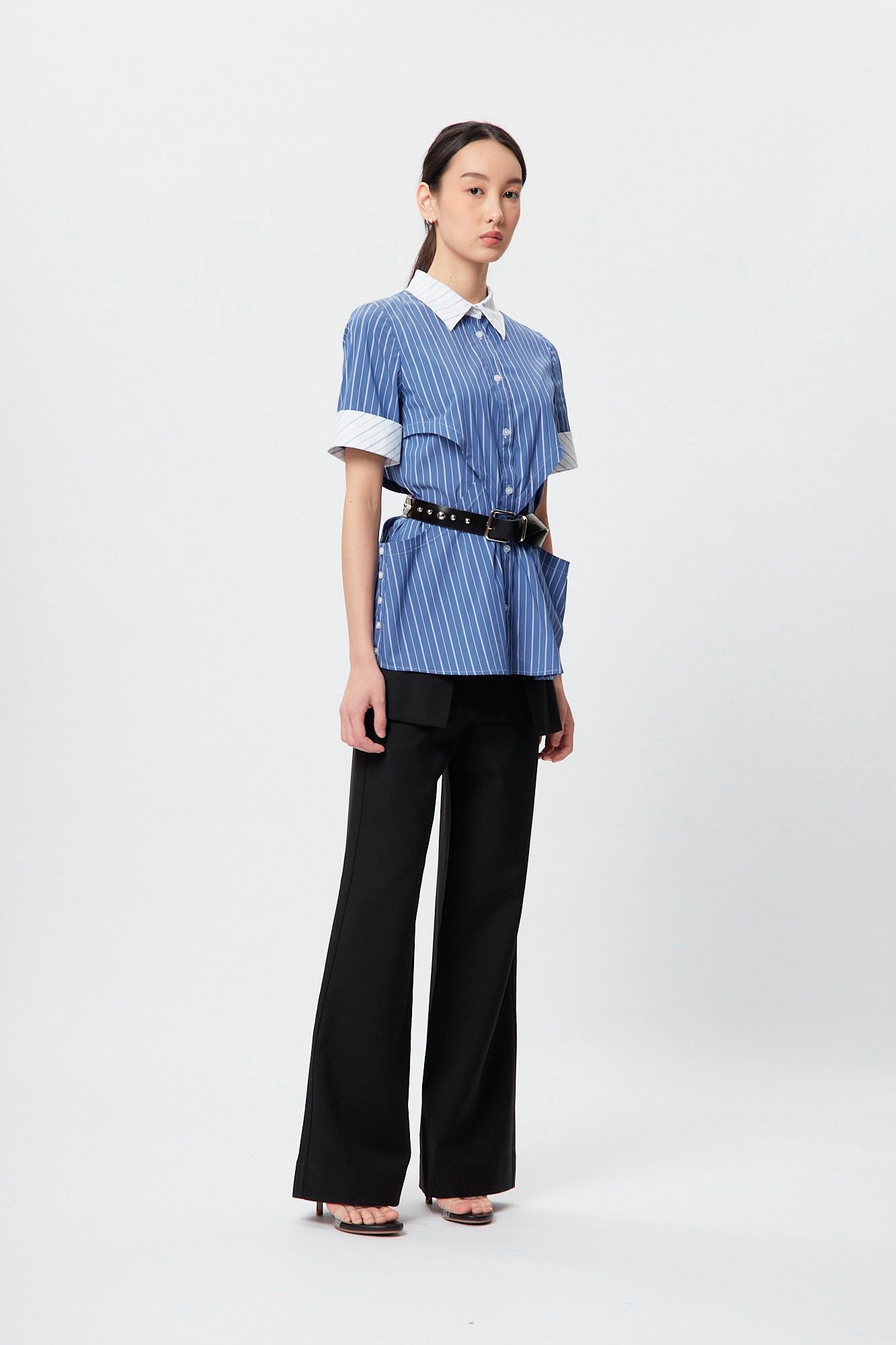 Structural Waistline Shirt Stripe