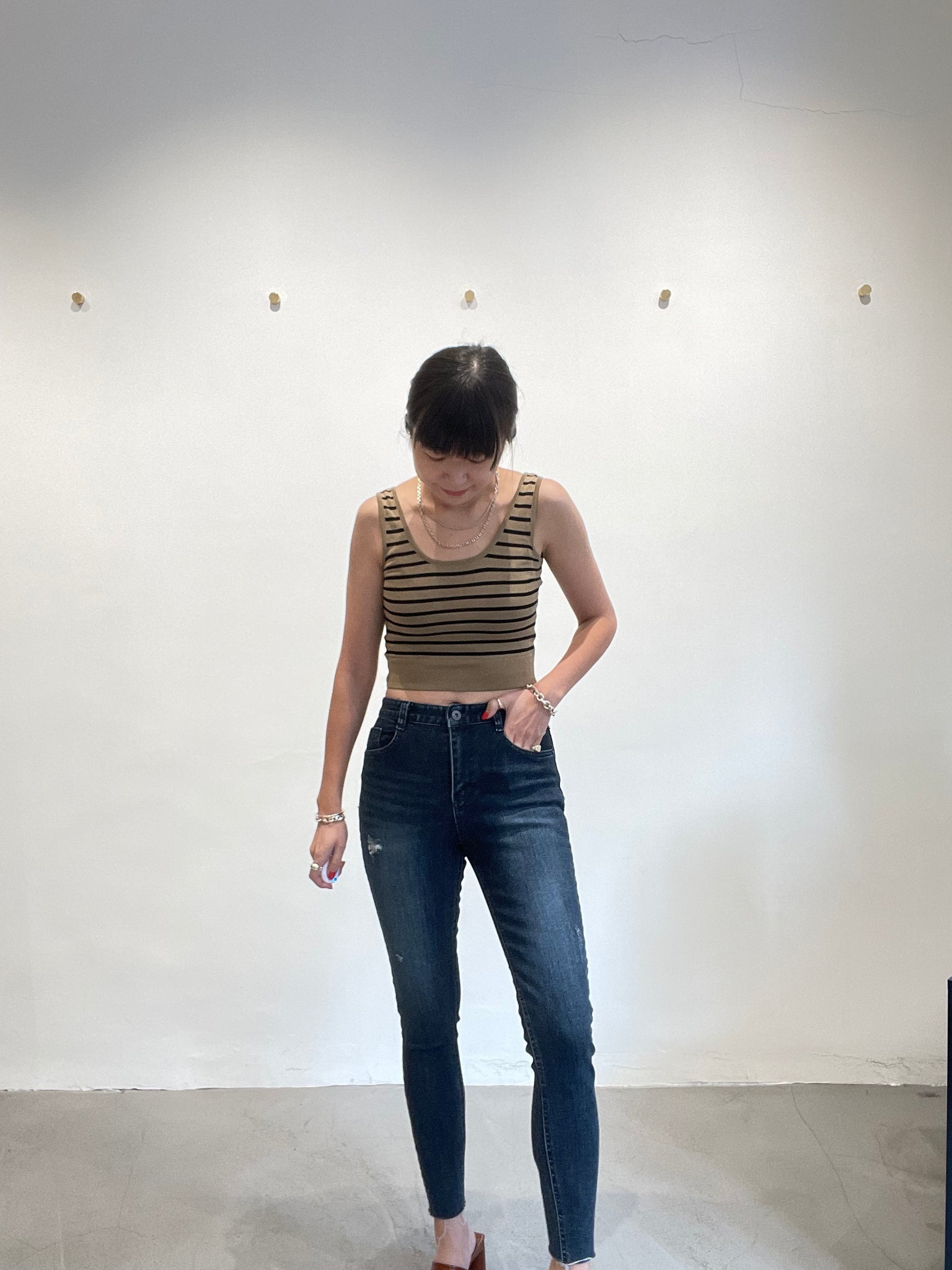 Daily Washed Dark Blue Skinny Jeans