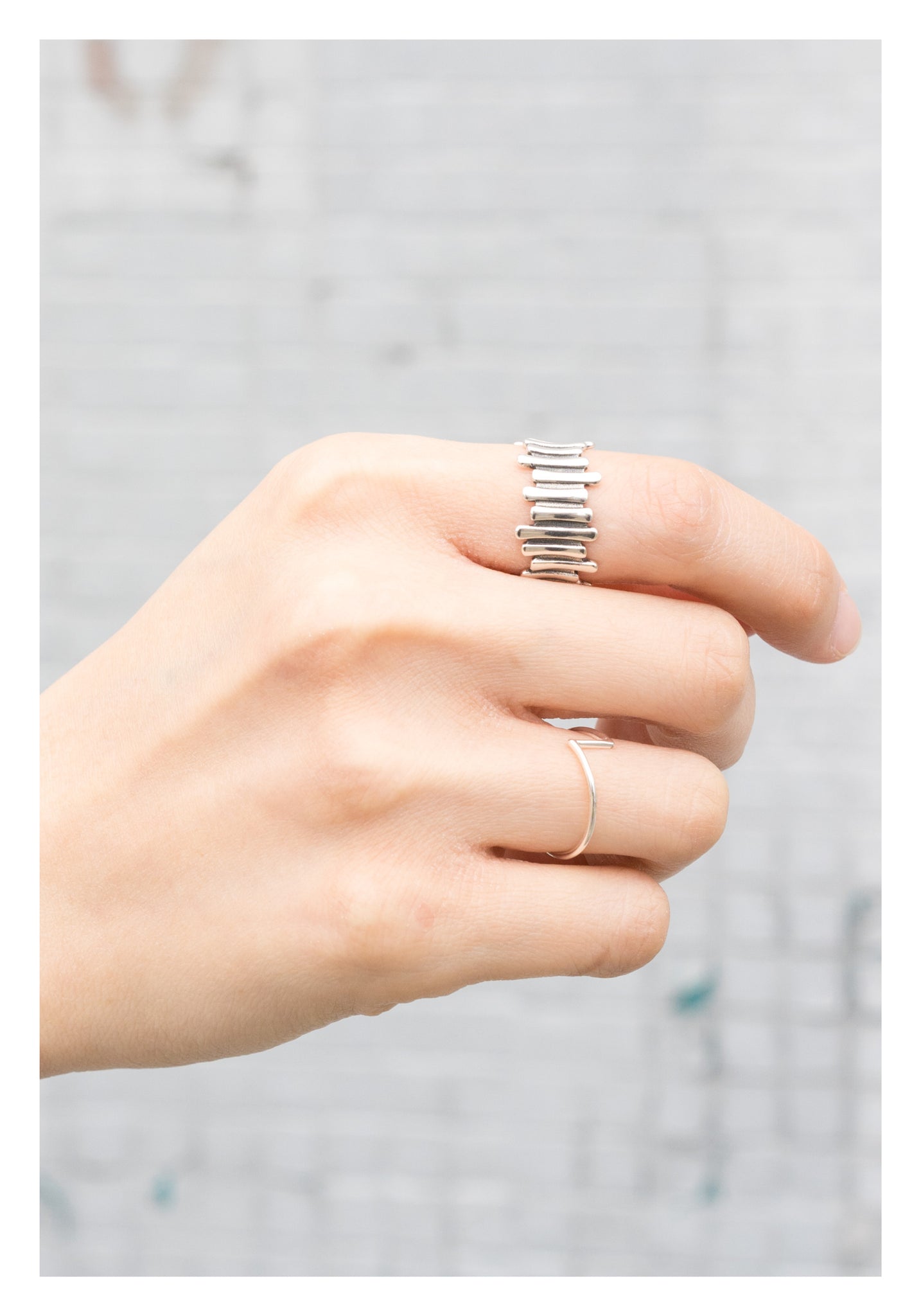 925 Silver Simple Line Ring - whoami