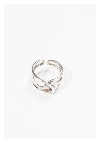 925 Silver Organic Knot Ring Silver