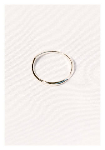 925 Silver Simple Organic Thin Ring - whoami