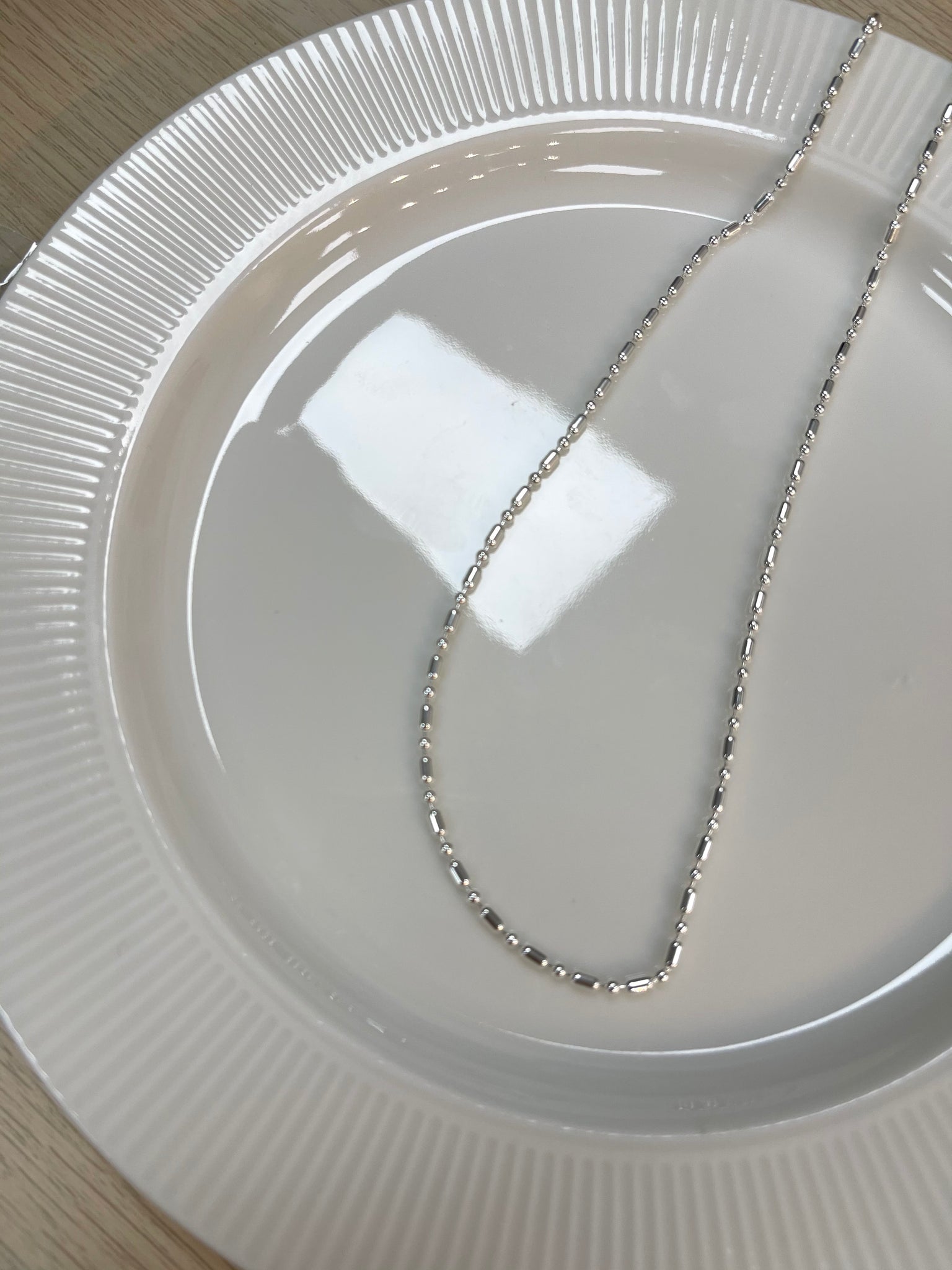 925 Silver Dot And Bar Necklace