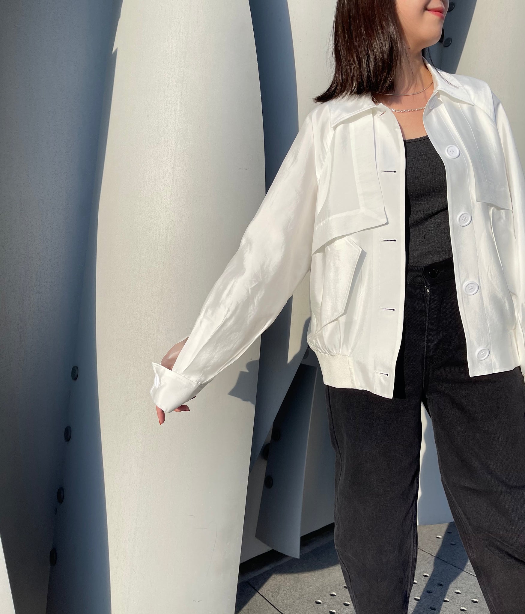 SSS Light Weight Bomber Jacket Ivory