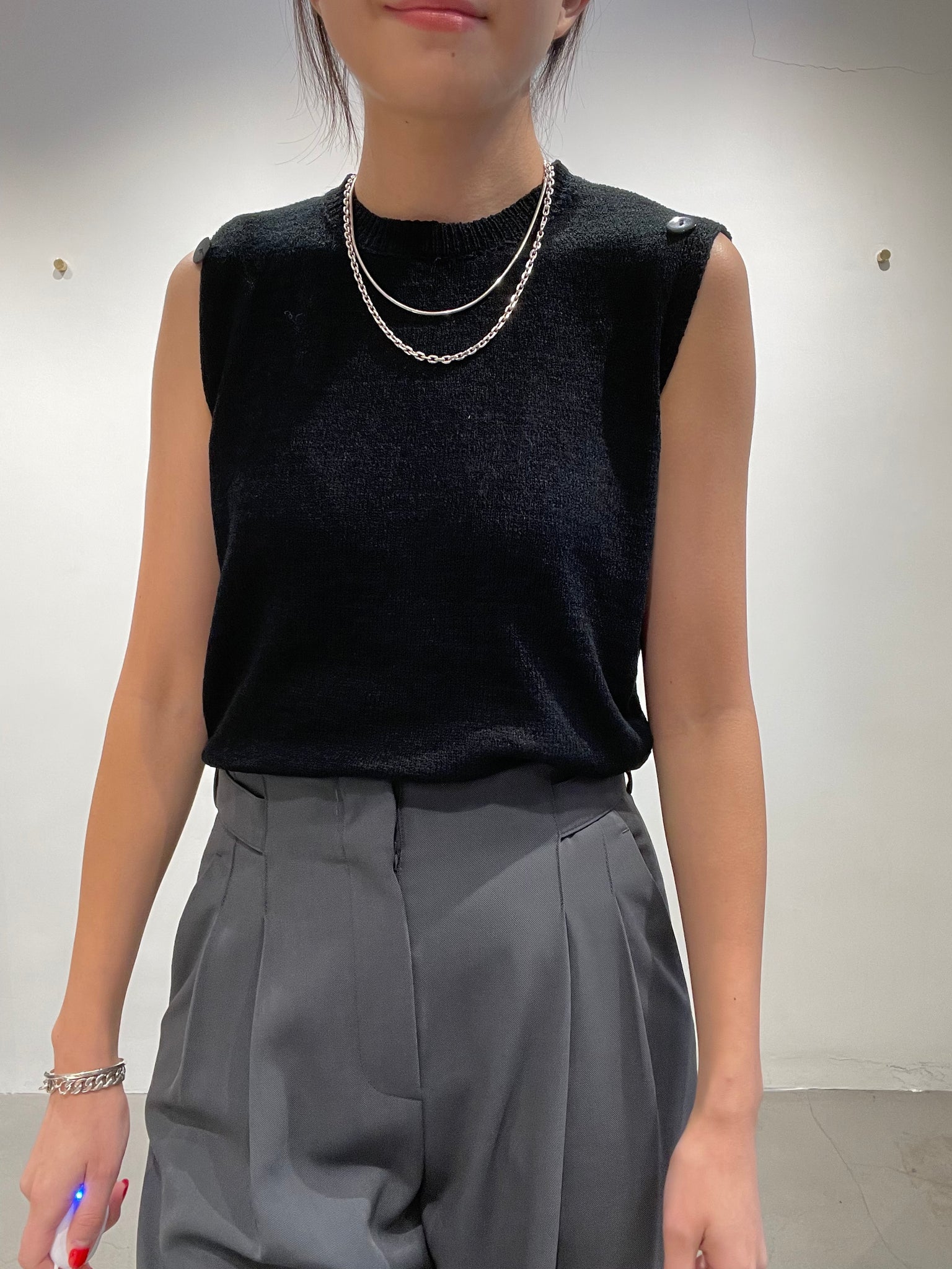 Quality Side Buckle Nice Draping Pants Grey
