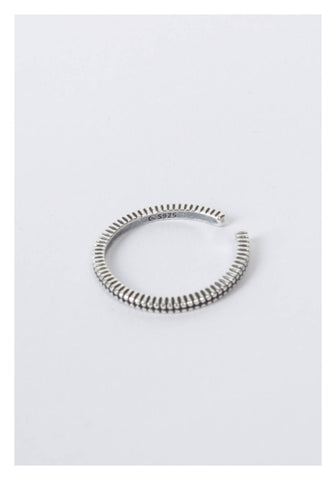 925 Silver Simple Engraved Thin Ring