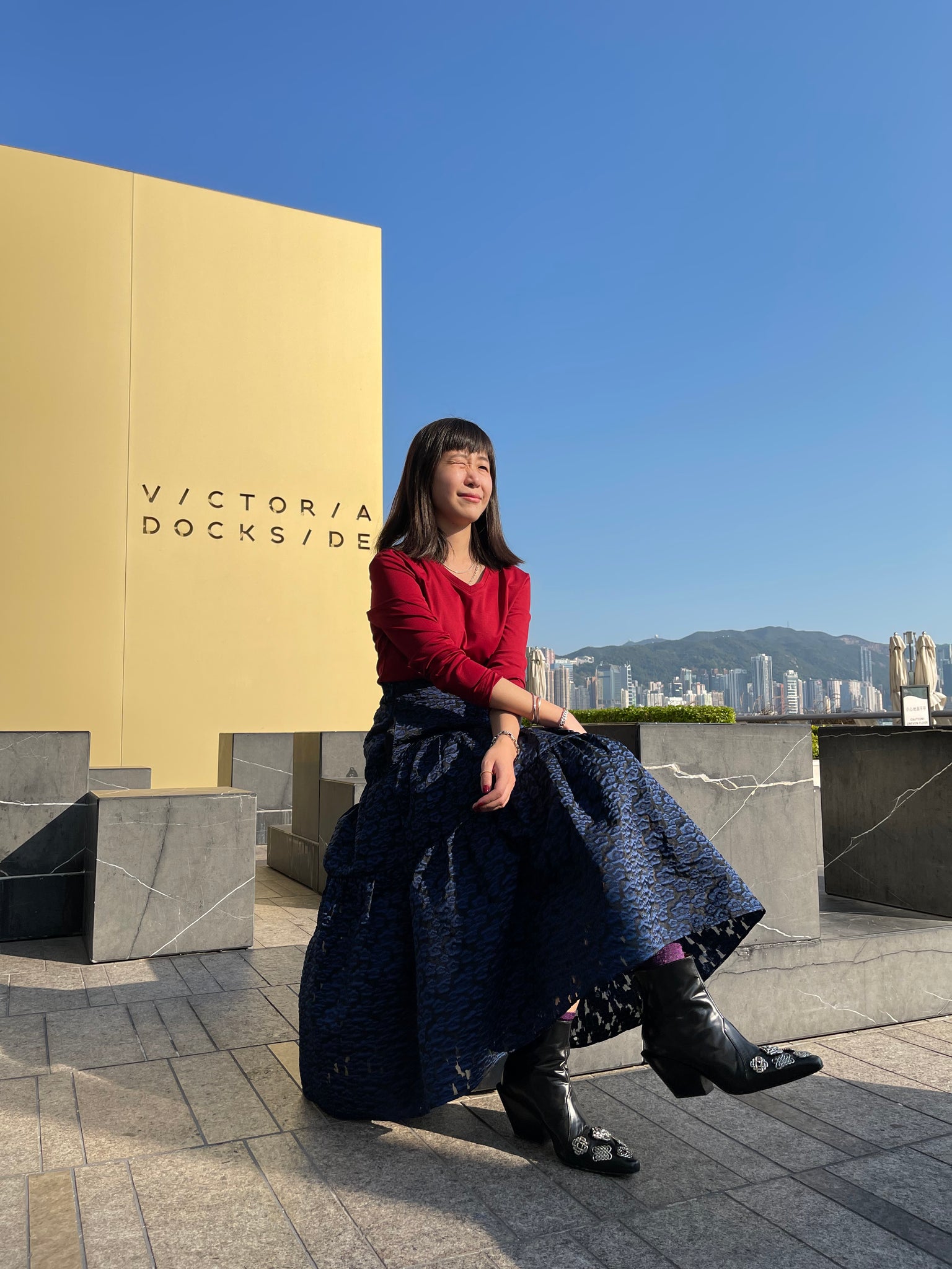 Floral Fairy Skirt Navy