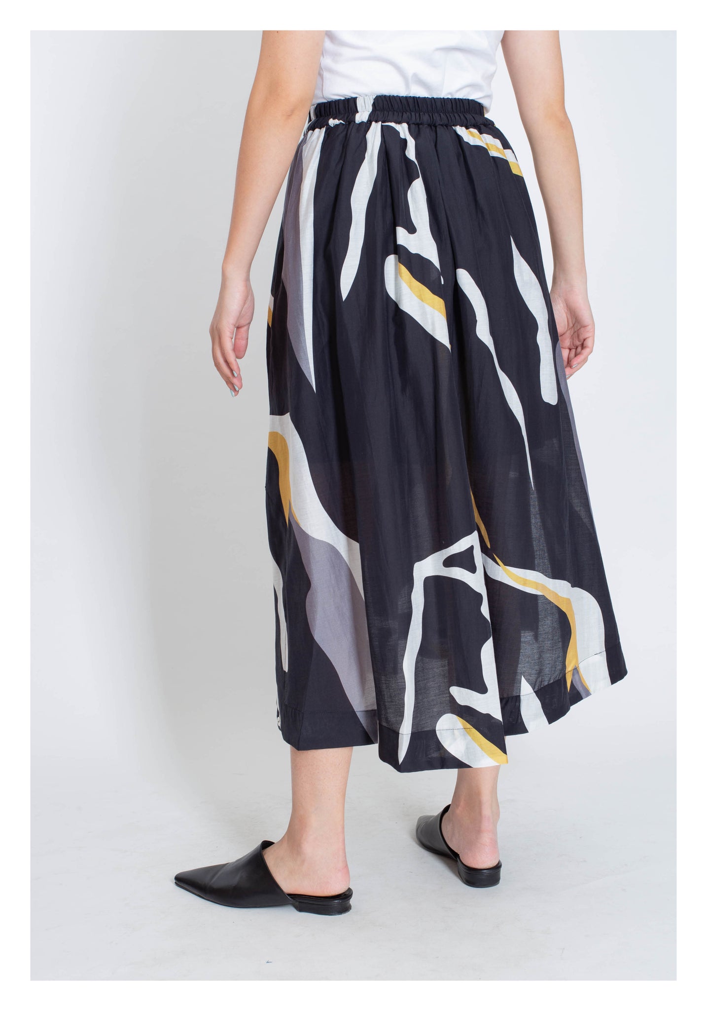 Abstract Pattern Slit Skirt - whoami