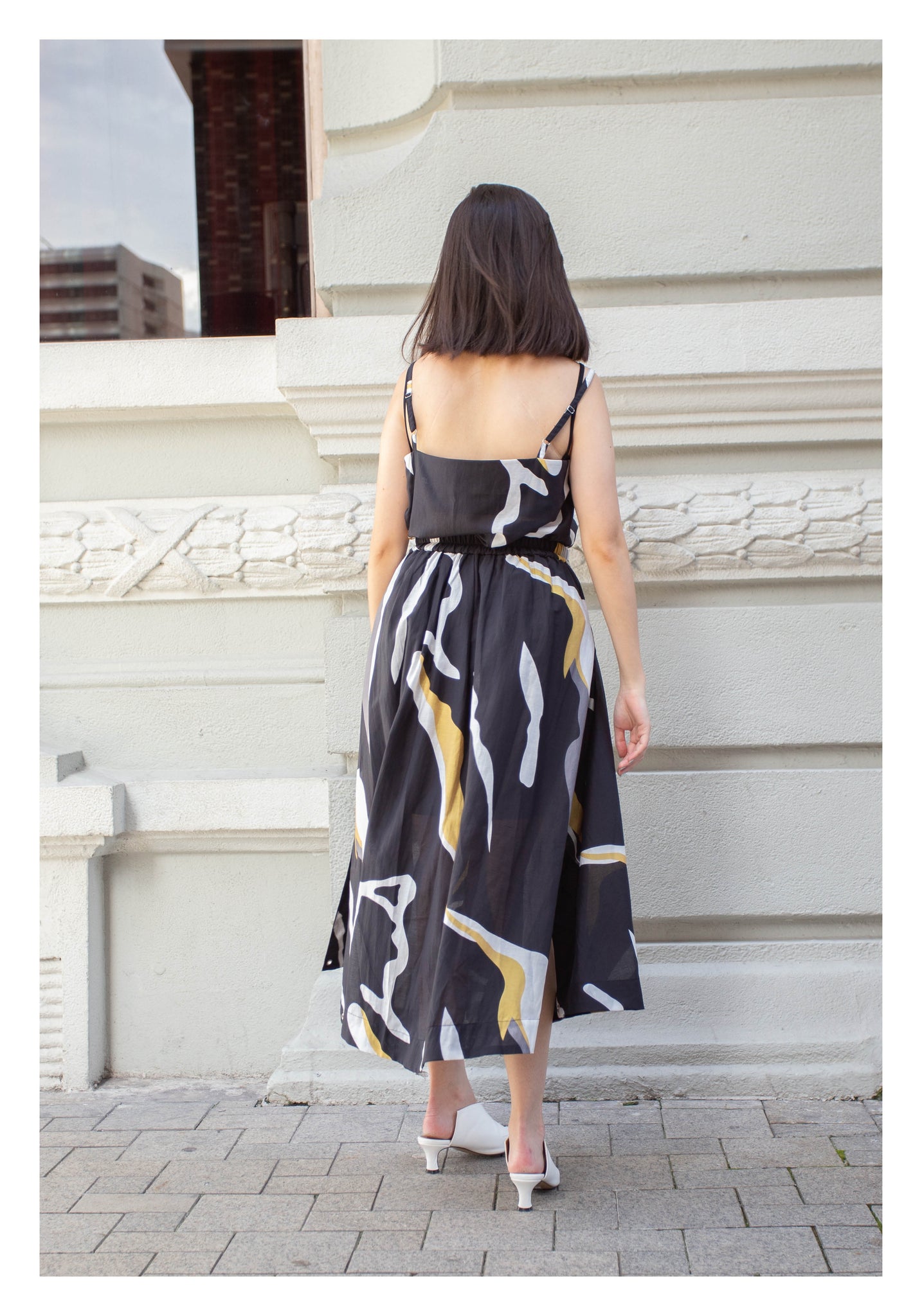 Abstract Pattern Slit Skirt - whoami