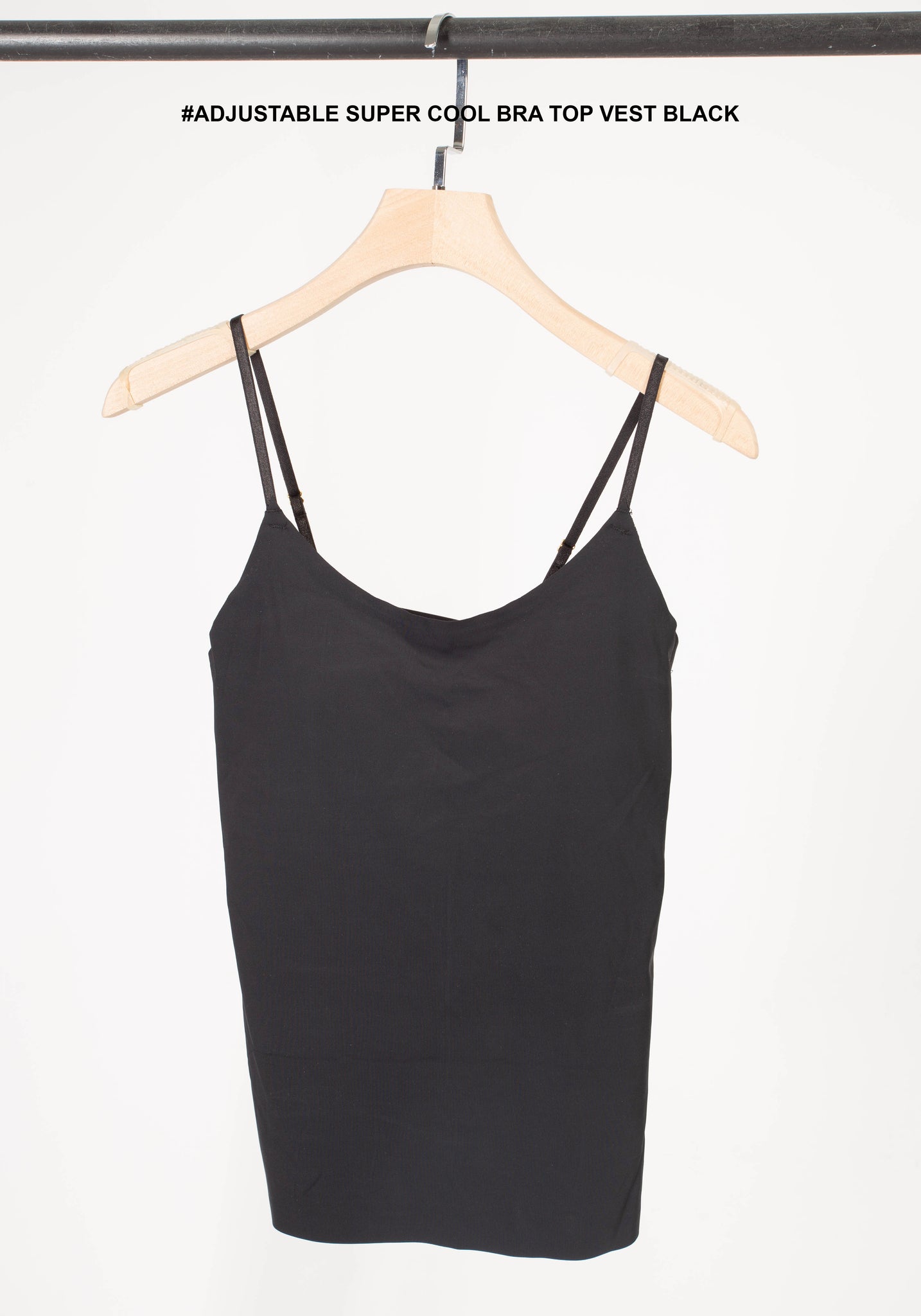 Adjustable Super Cool Bra Top Vest Black